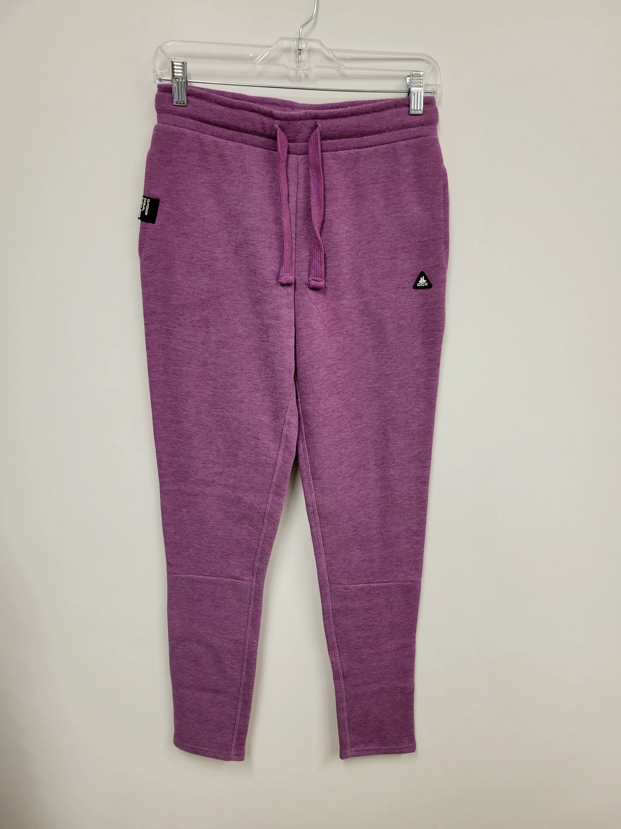 Pantalon en molleton rose-mauve, ajusté, Outdoor Casual Knowledge, XS