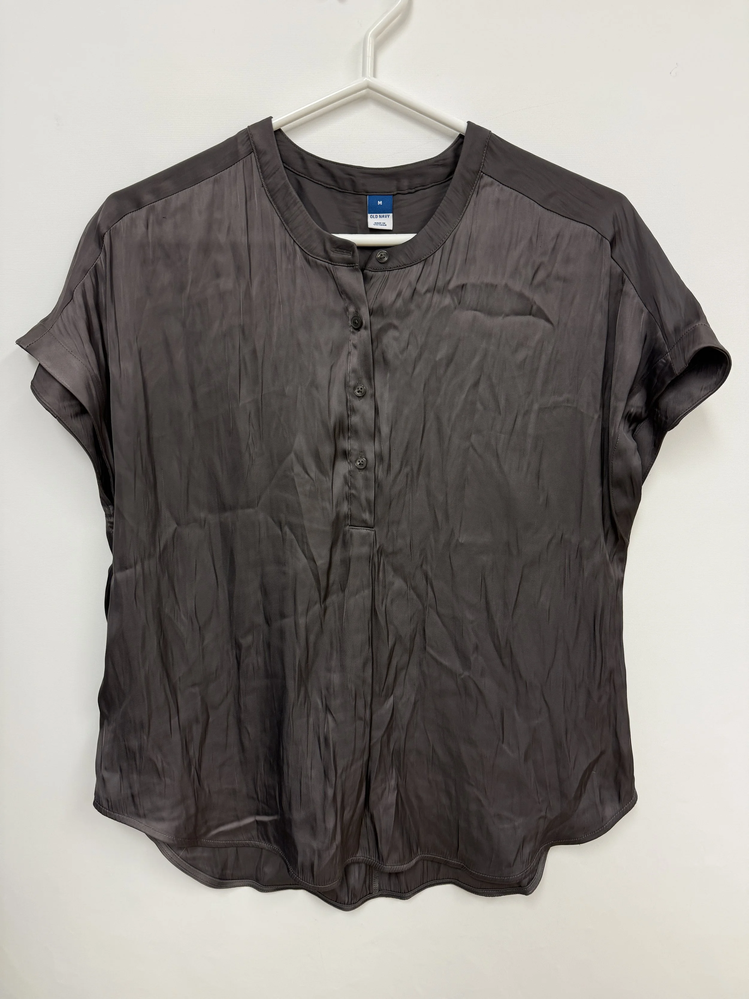 Blouse soyeuse, brun-gris, Old Navy, Medium