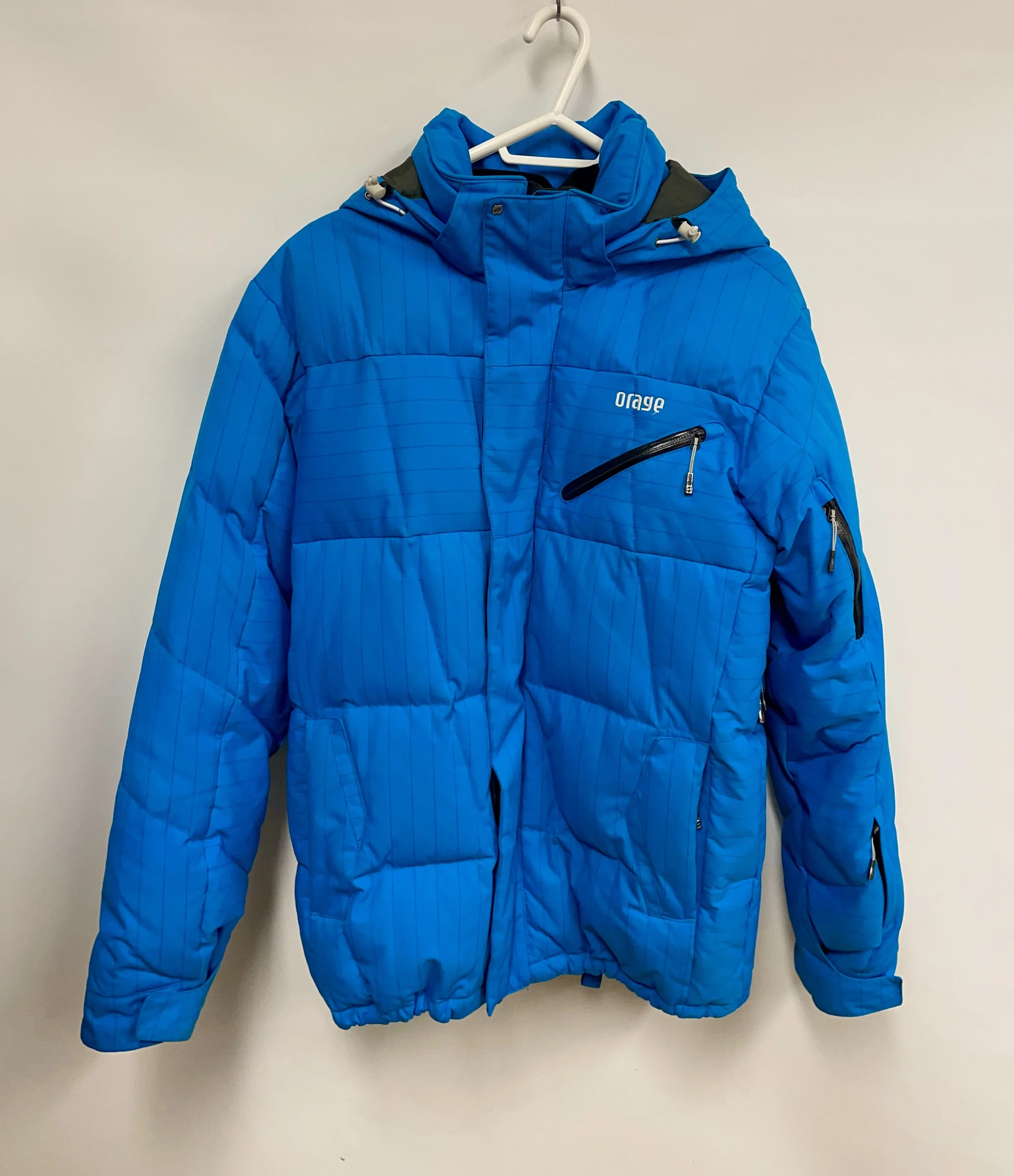 Manteau court de ski bleu, de sport, ORAGE, taille M.