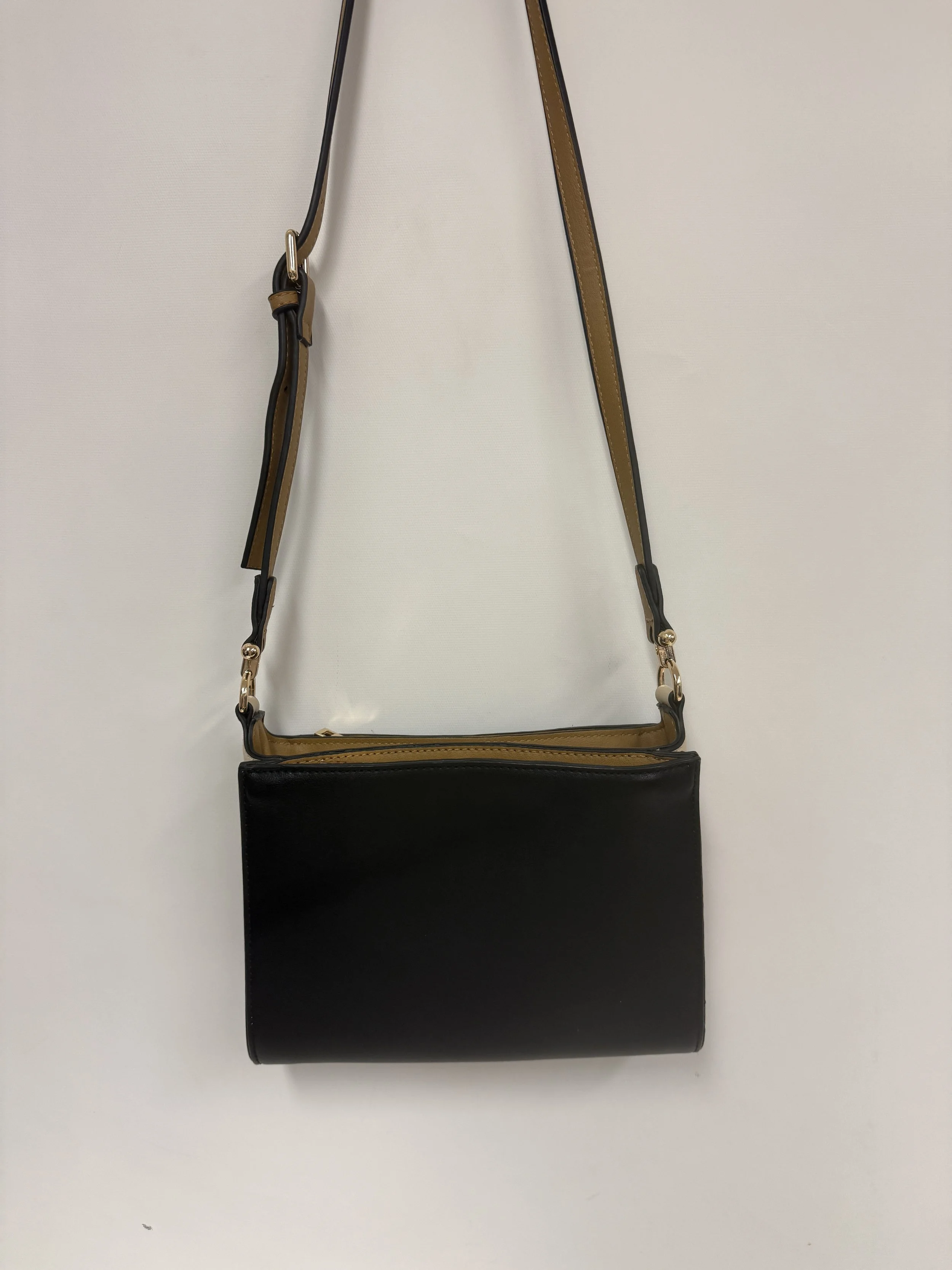 Sac à main en bandoulière noir et crème, 23 x 16 cm, Clarks