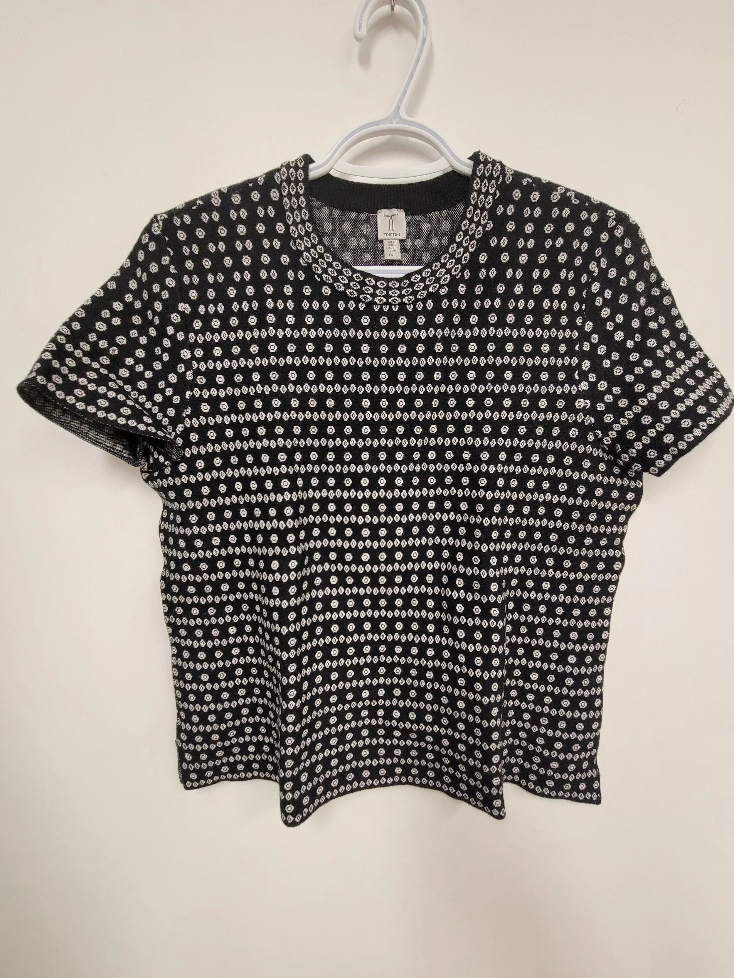 Haut Noir à motif blanc, Tristan, L