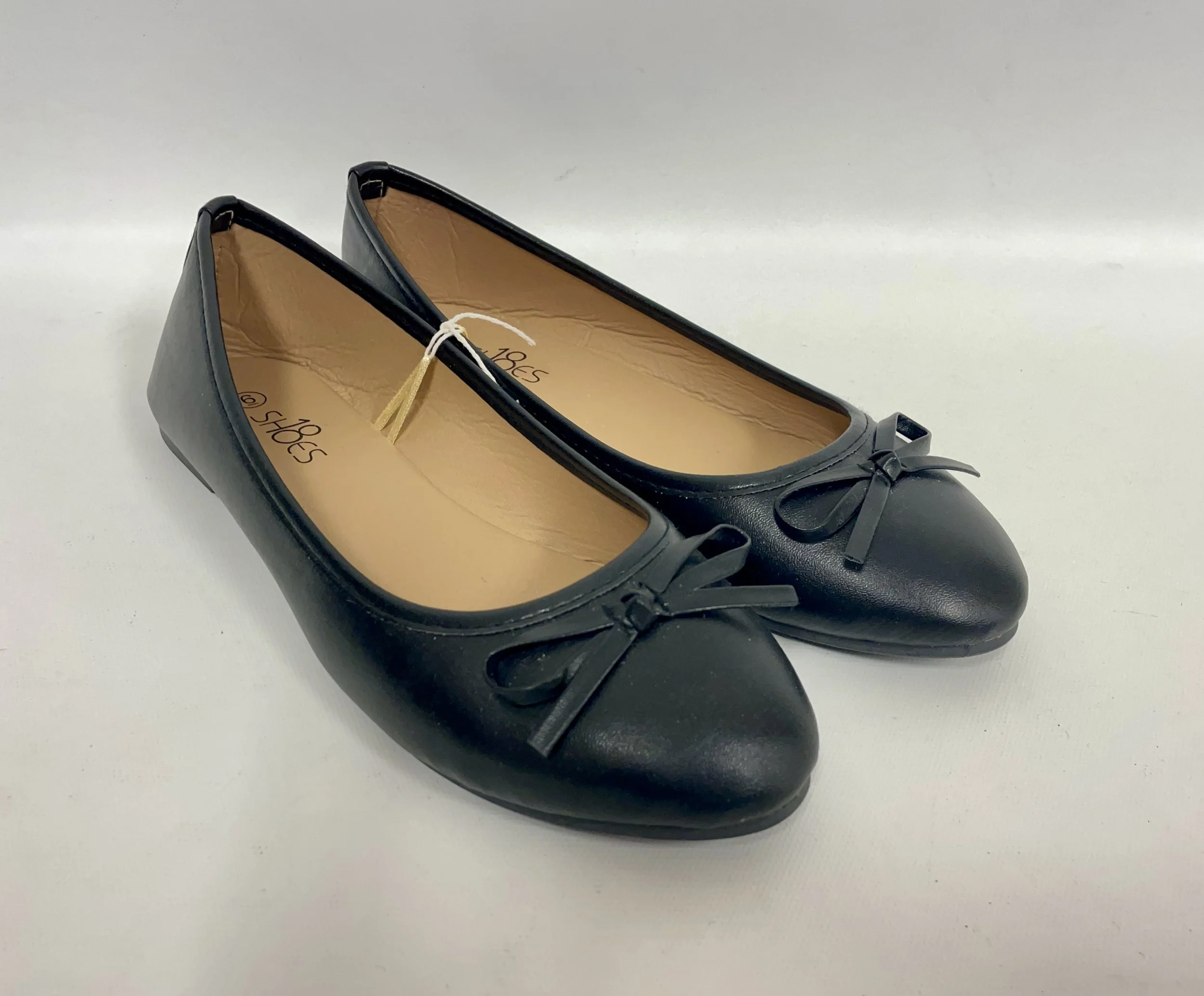 Chaussures noires style ballerine, sh18es, pointure 6.