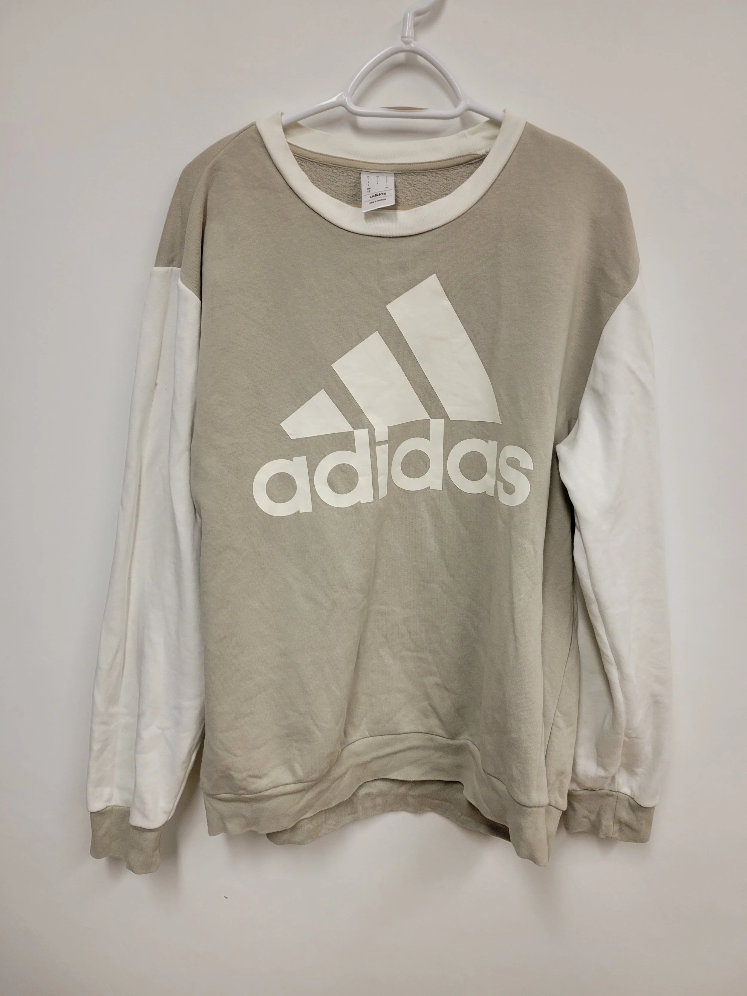 coton ouaté beige, adidas, L