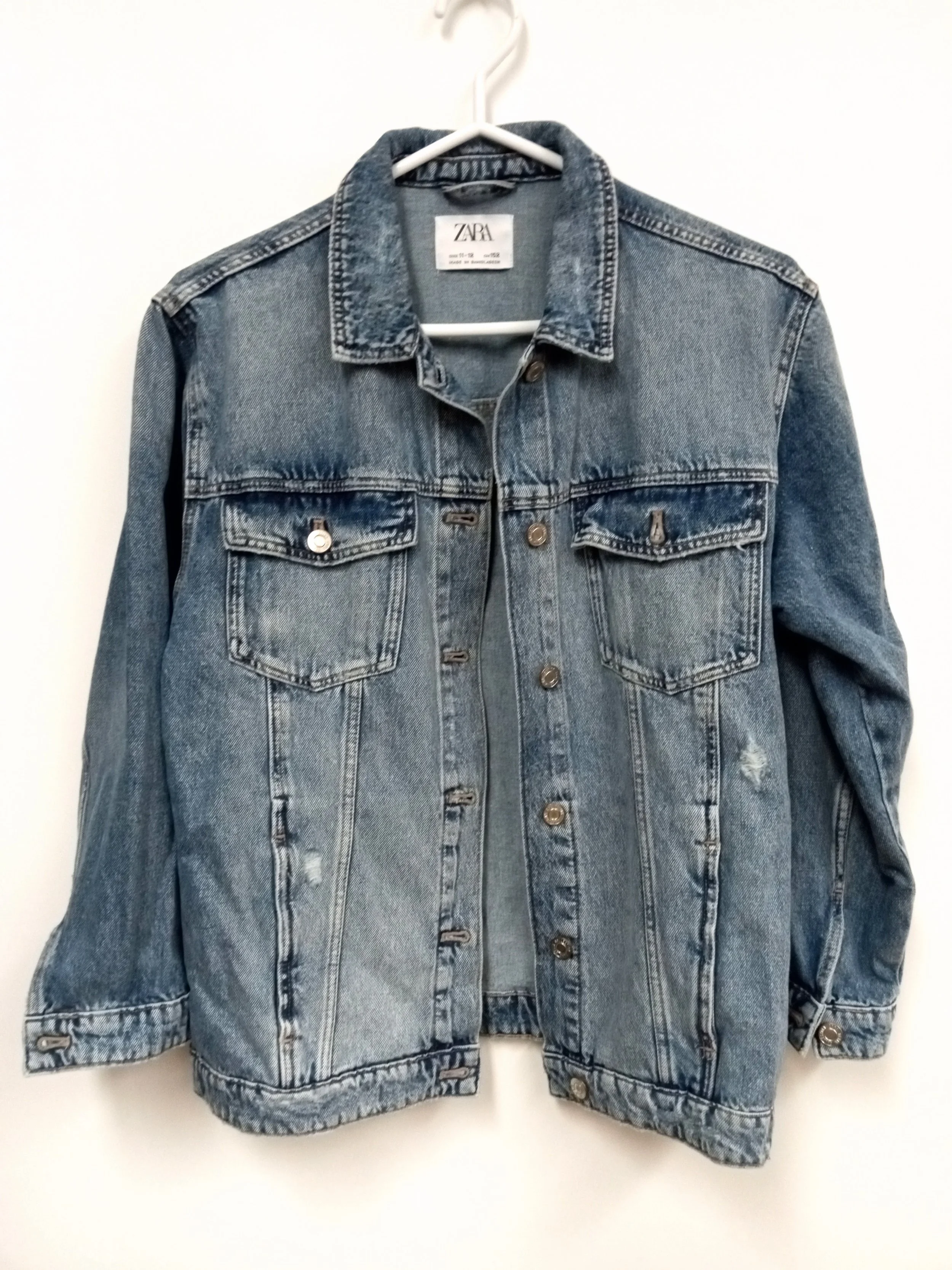 Manteau en jean bleu, Zara, 11-12 (L)
