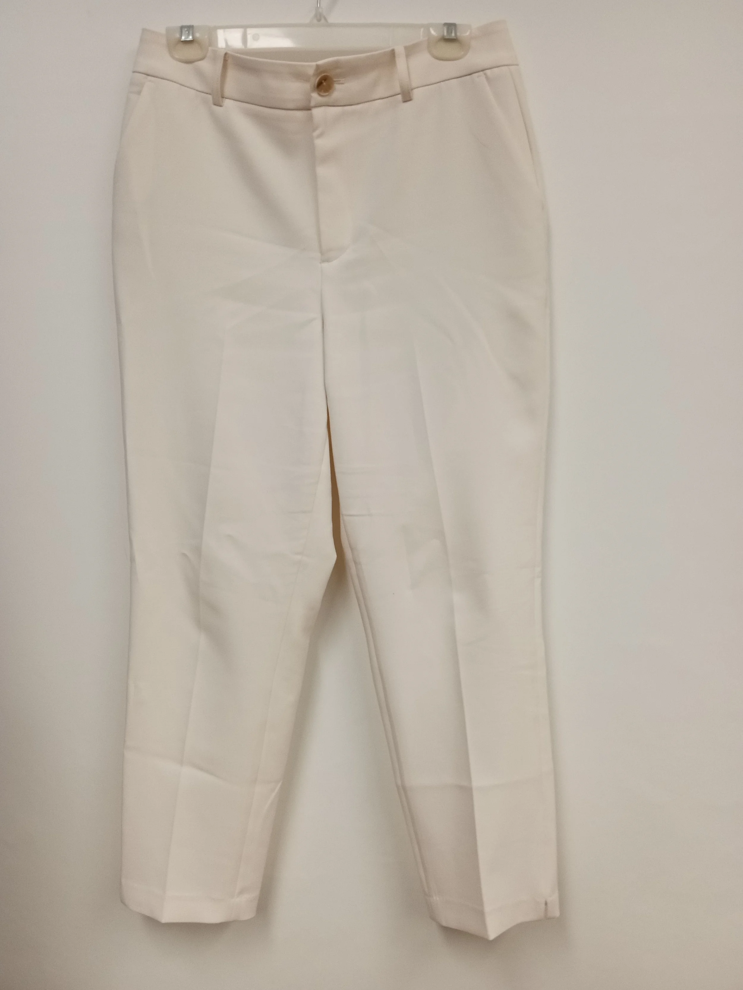 Pantalon blanc cassé, polyester, Contemporaine, taille 8