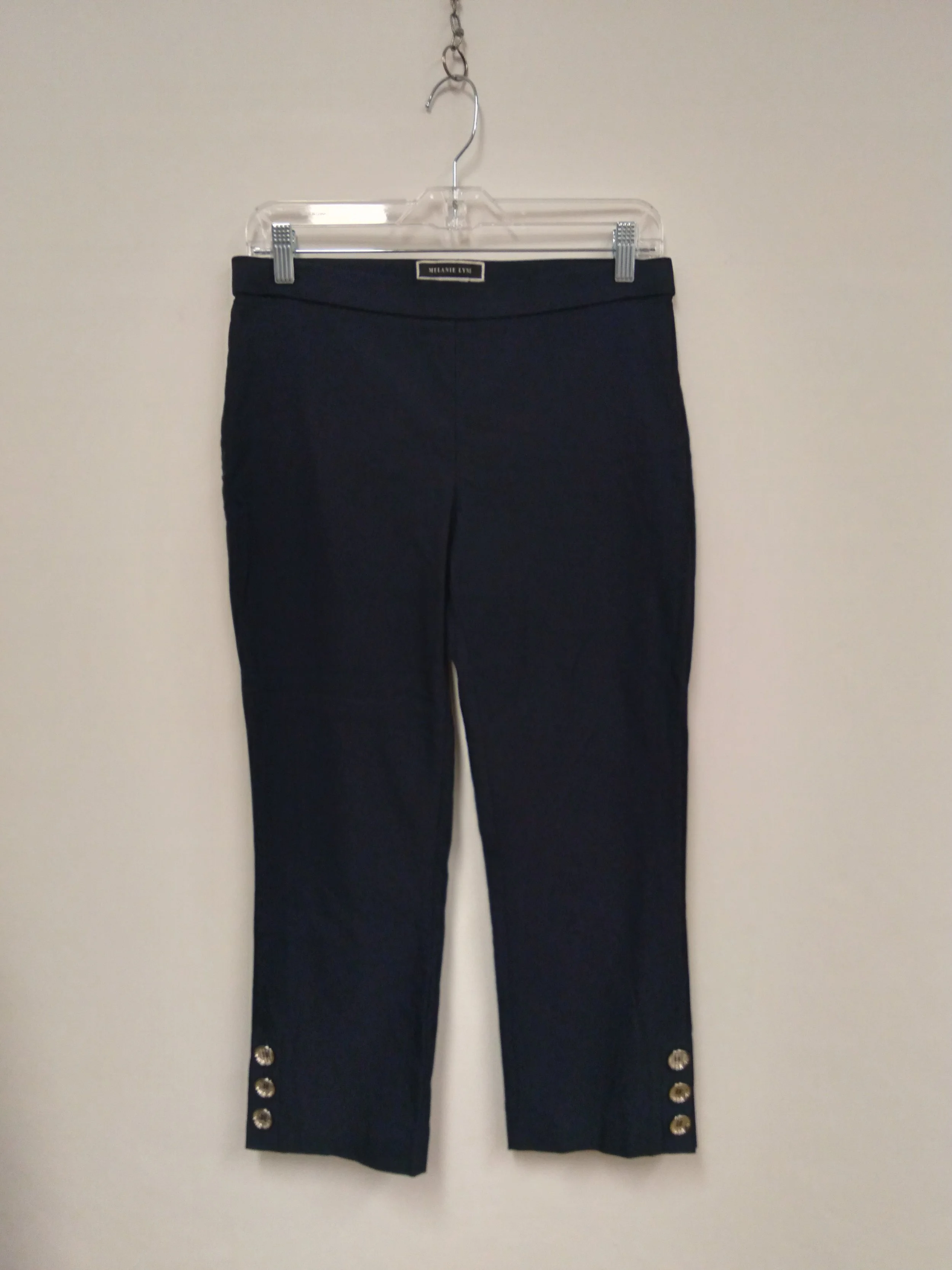 Pantalon 3/4 (Rayonne, nylon, spandex), Bleu noir, MELANIE LYNE, Taille 8