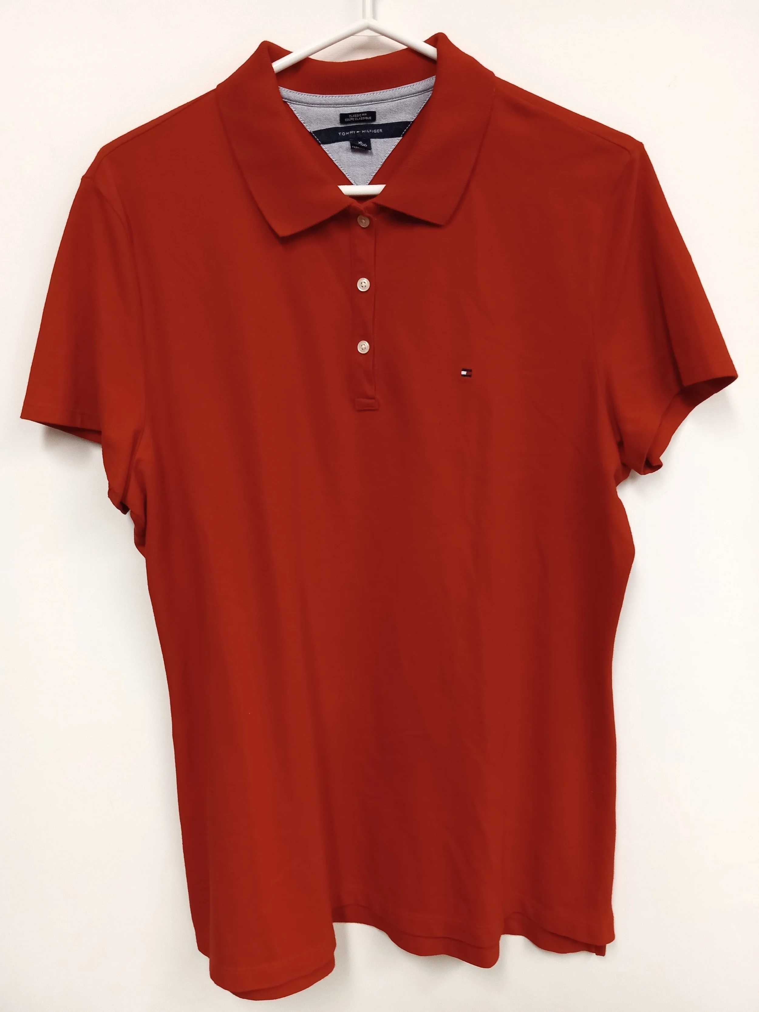 Haut polo rouge, Tommy Hilfiger, XL