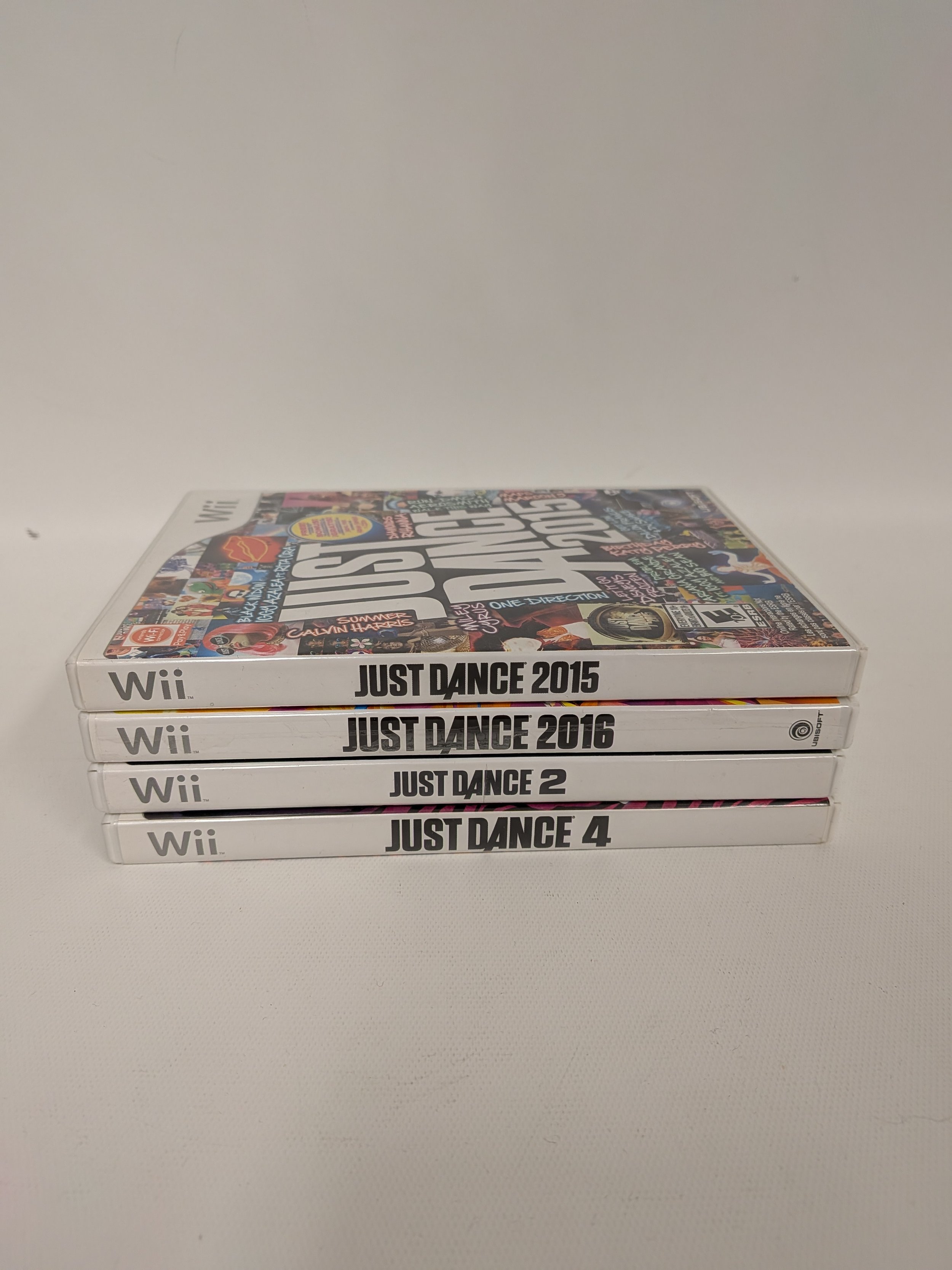 4 jeux de Wii: Just Dance 2, 4, 2015 et 2016