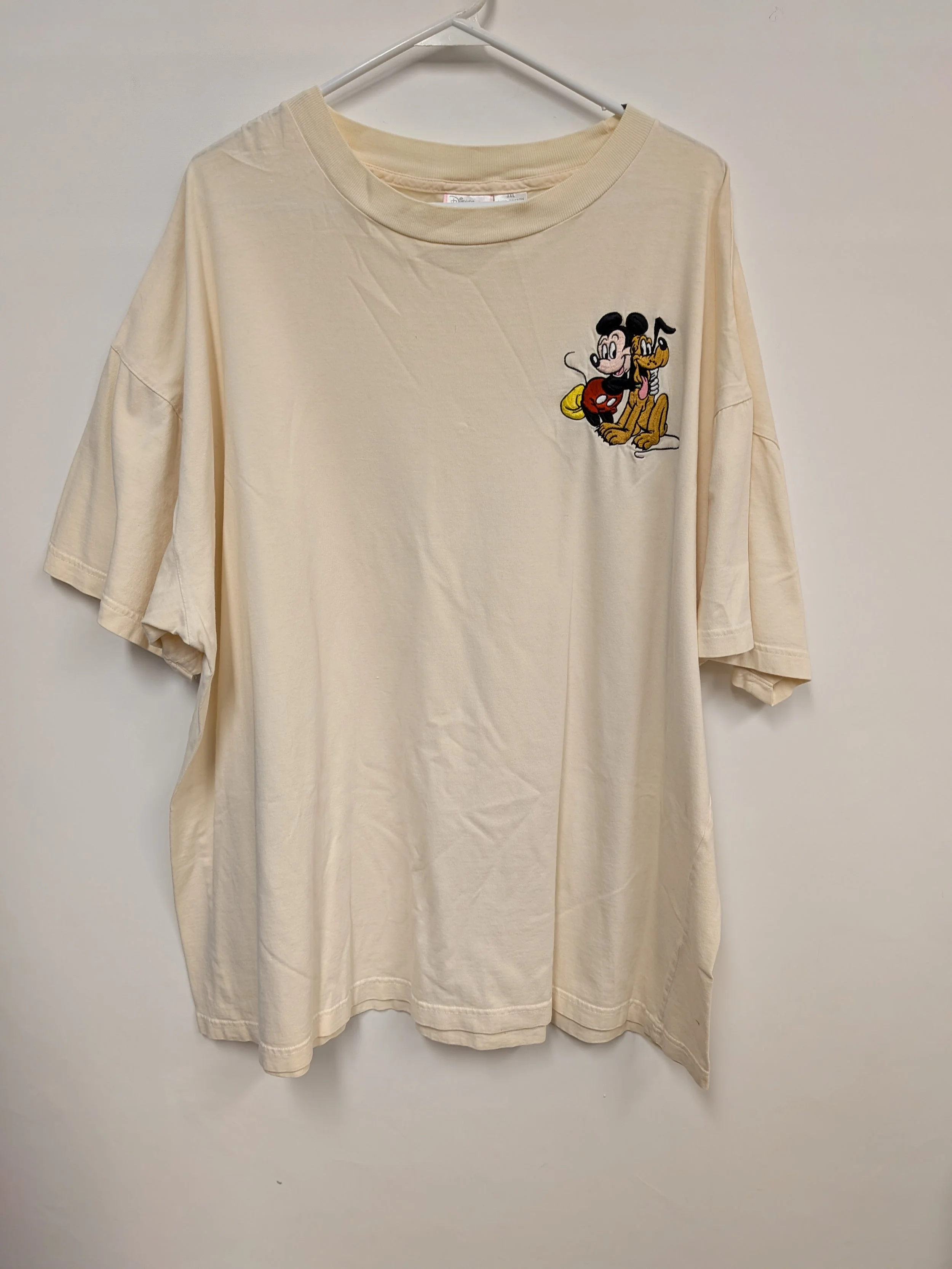 T-shirt crème avec Mickey Mouse, 100% coton, Disney, 3XL