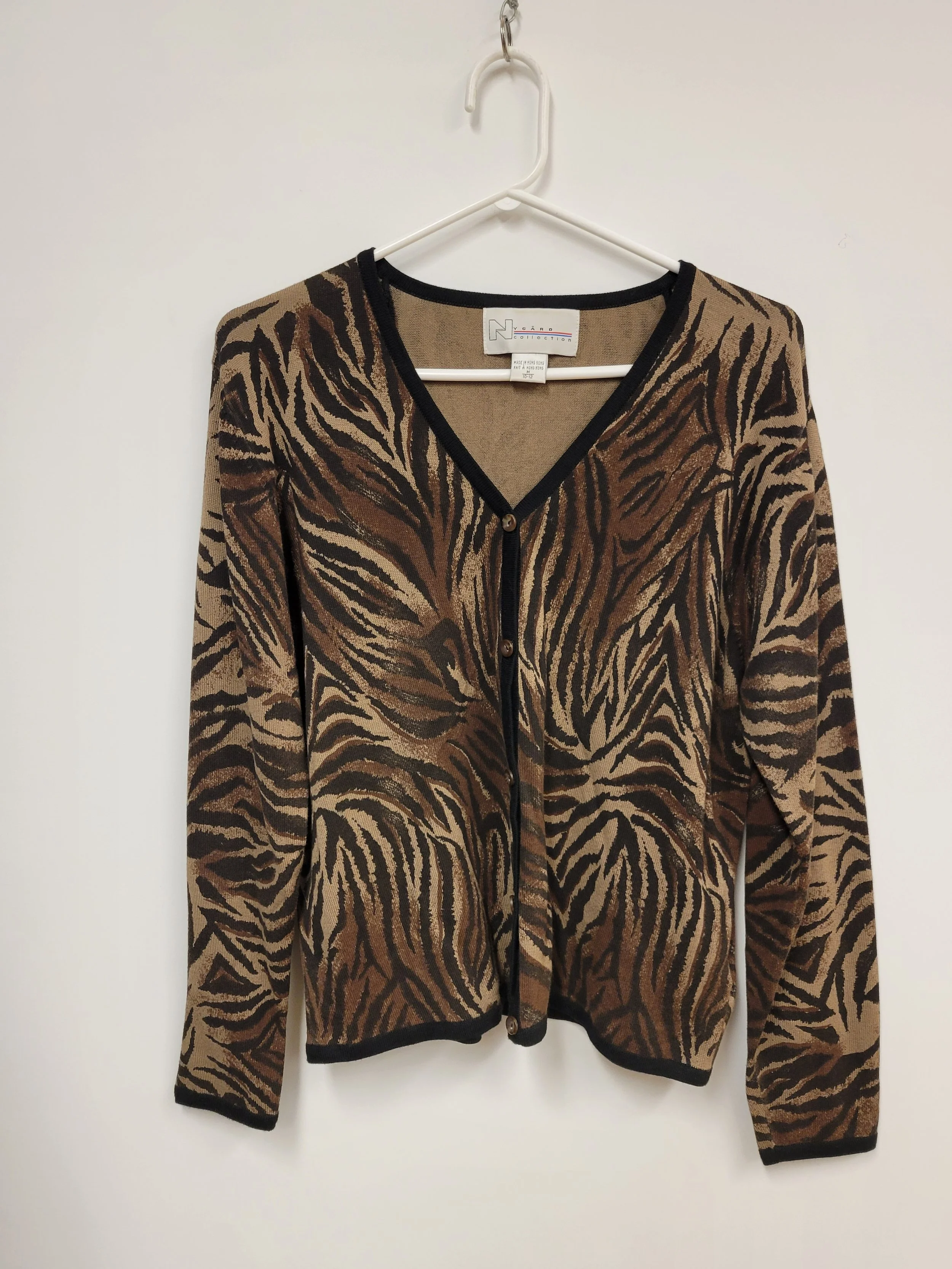 Veste boutonnée, Rayonne et cotton, Motifs trigrés, NYGARD, M