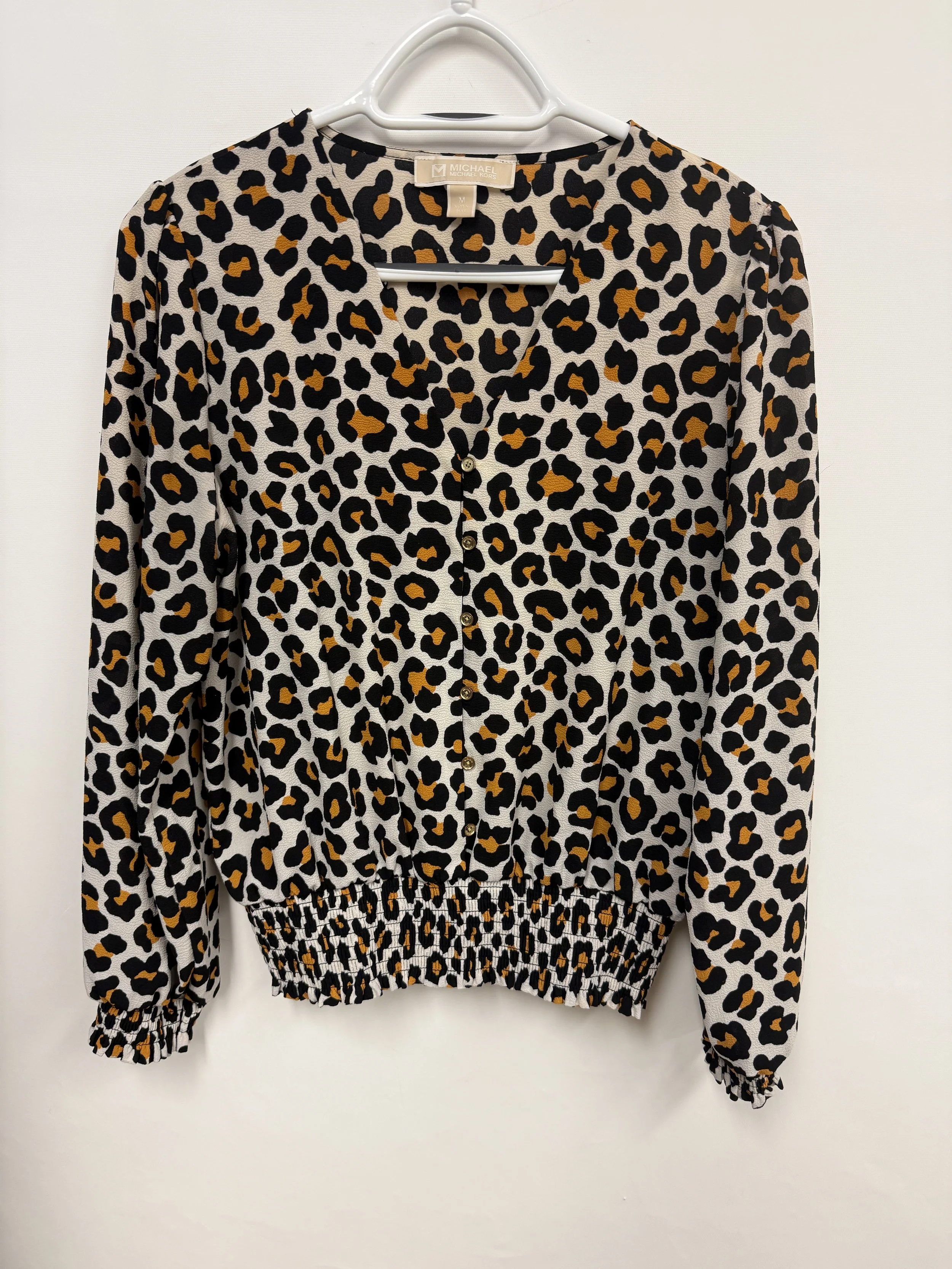 Chemisier à motif léopard, Michael Kors, Medium