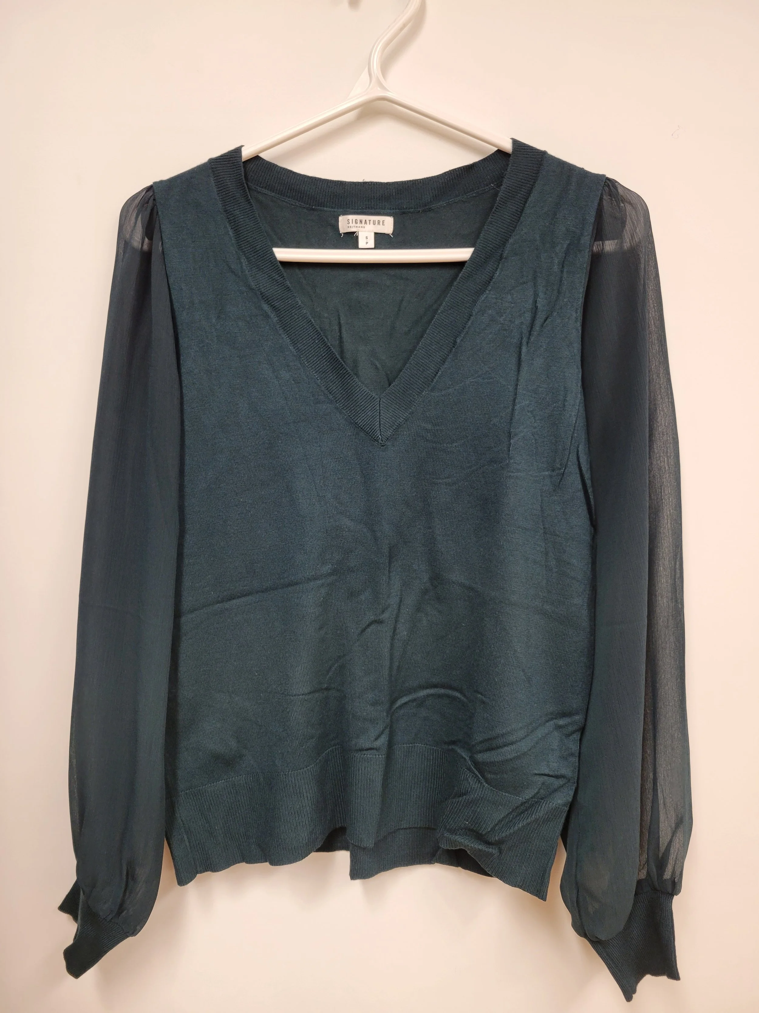 Manches longues, bleu vert, Reitmans, S