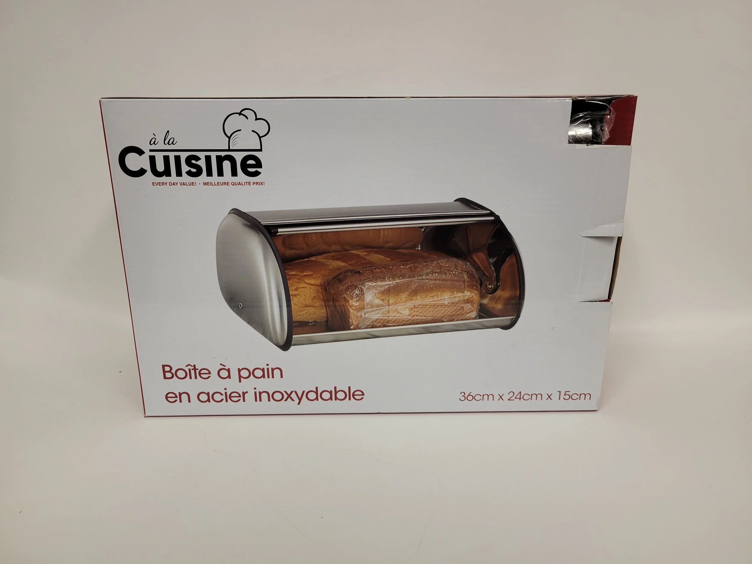 boite a pain acier inox, a la cuisine