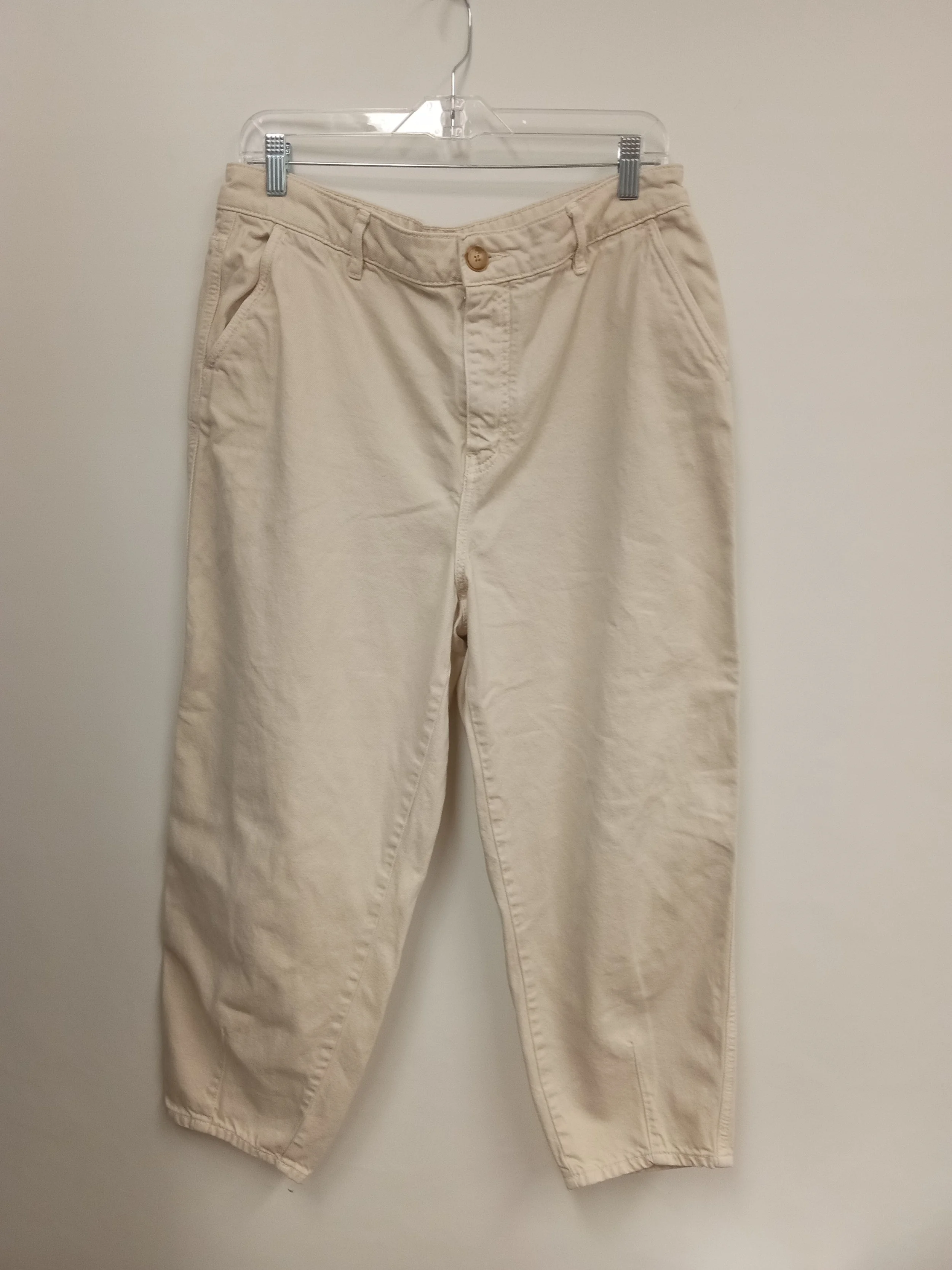 Pantalon jeans ample (Coton biologique), Beige, CONTEMPORAINE, Taille 12