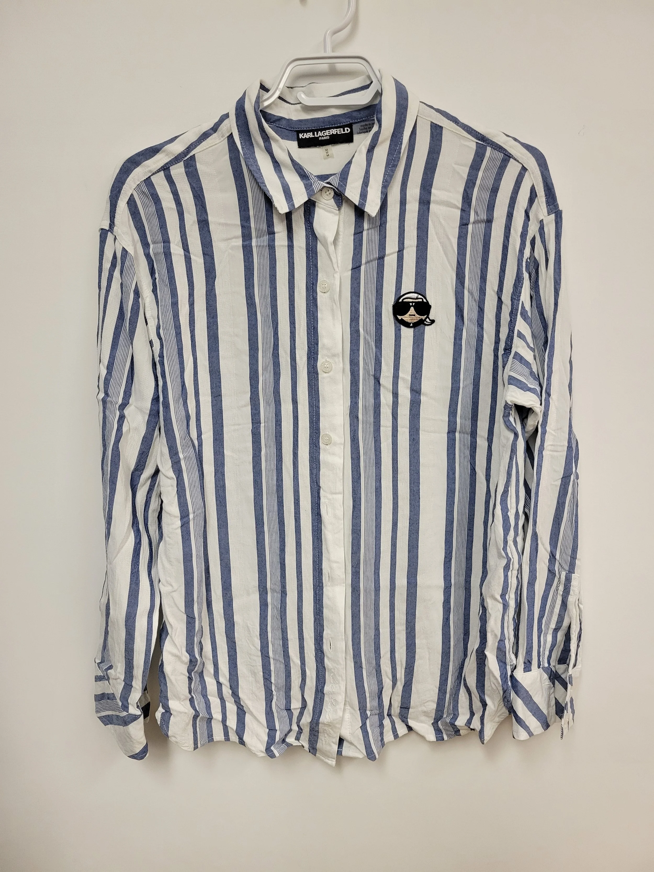 chemise rayé, karl lagerfeld, taille M