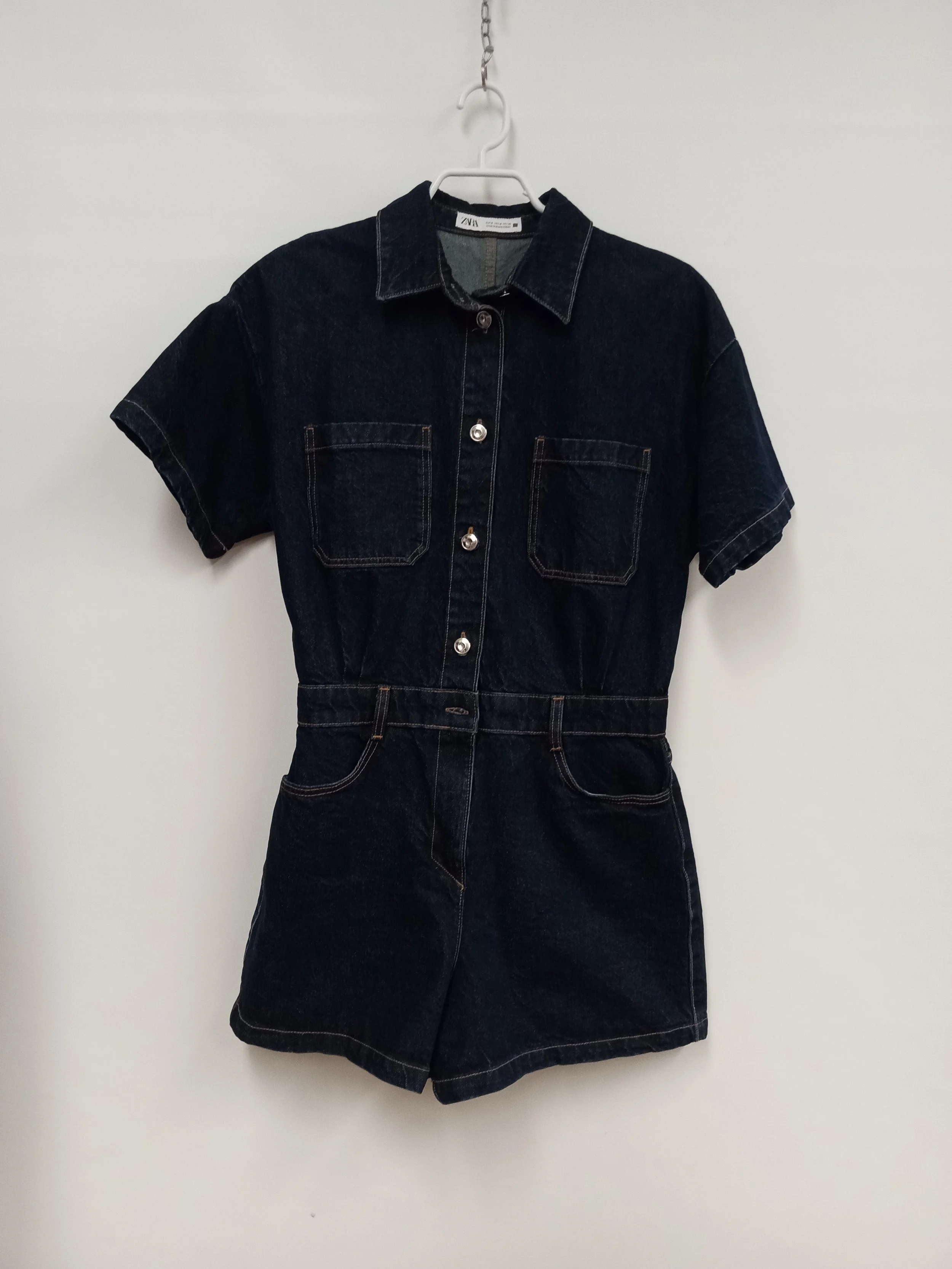 Romper/combishort en jean foncé, Zara, M