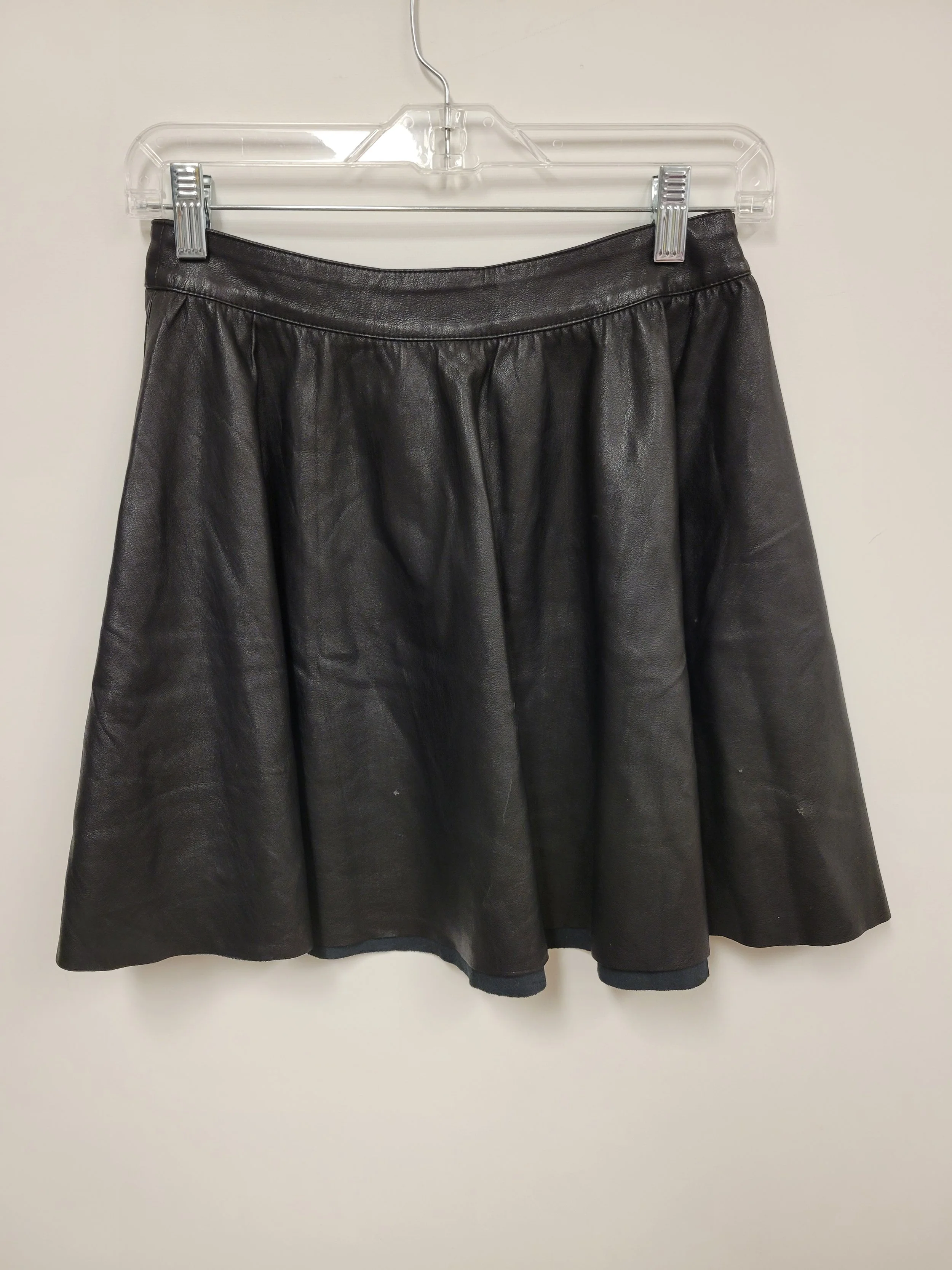 Jupe en similicuir noir, Vila, XS