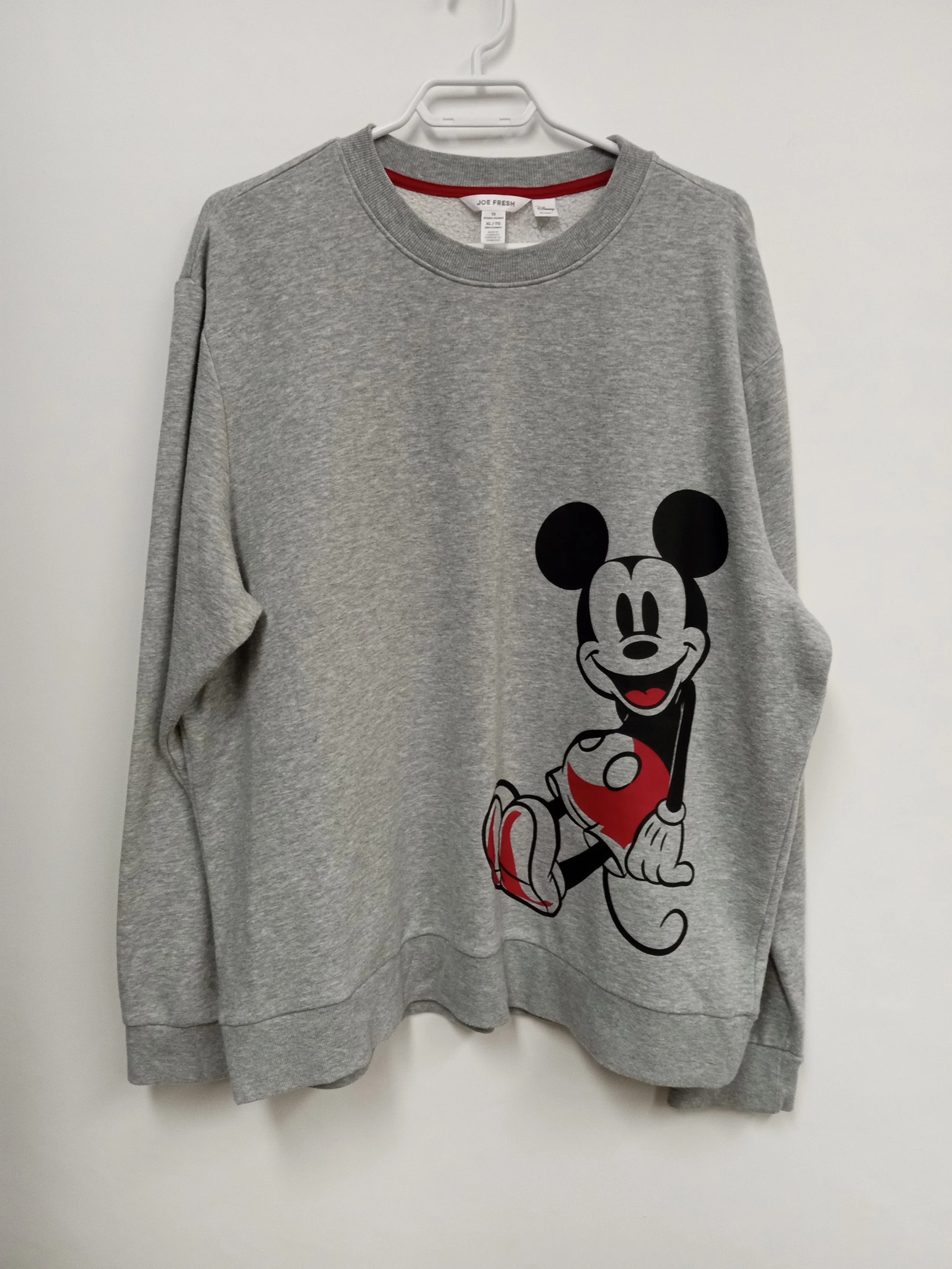 Coton ouaté gris Mickey Mouse, 60% coton, Joe Fresh Disney, XL