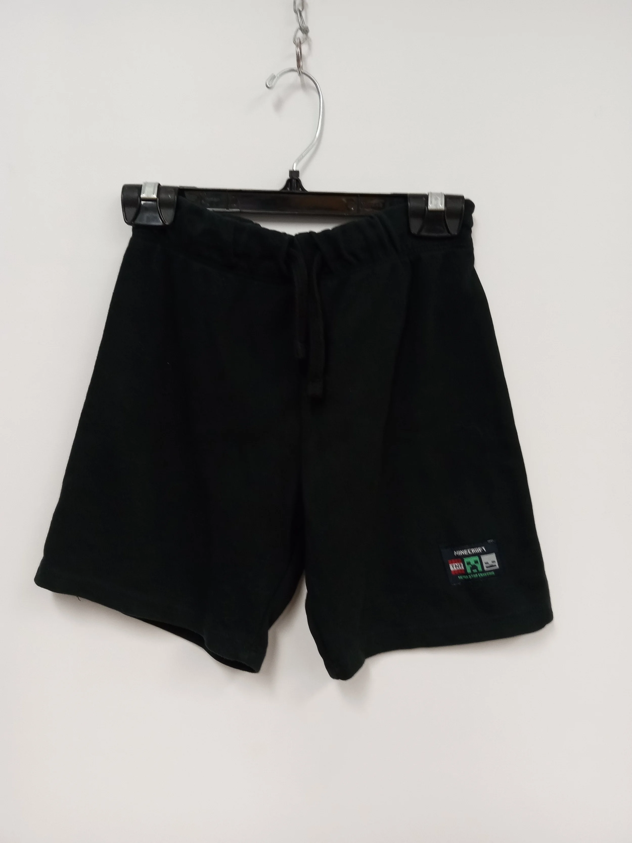Culotte courte coton ouaté (Coton/Polyester), Noir avec logo Minecraft, H&M, Taille 7-8