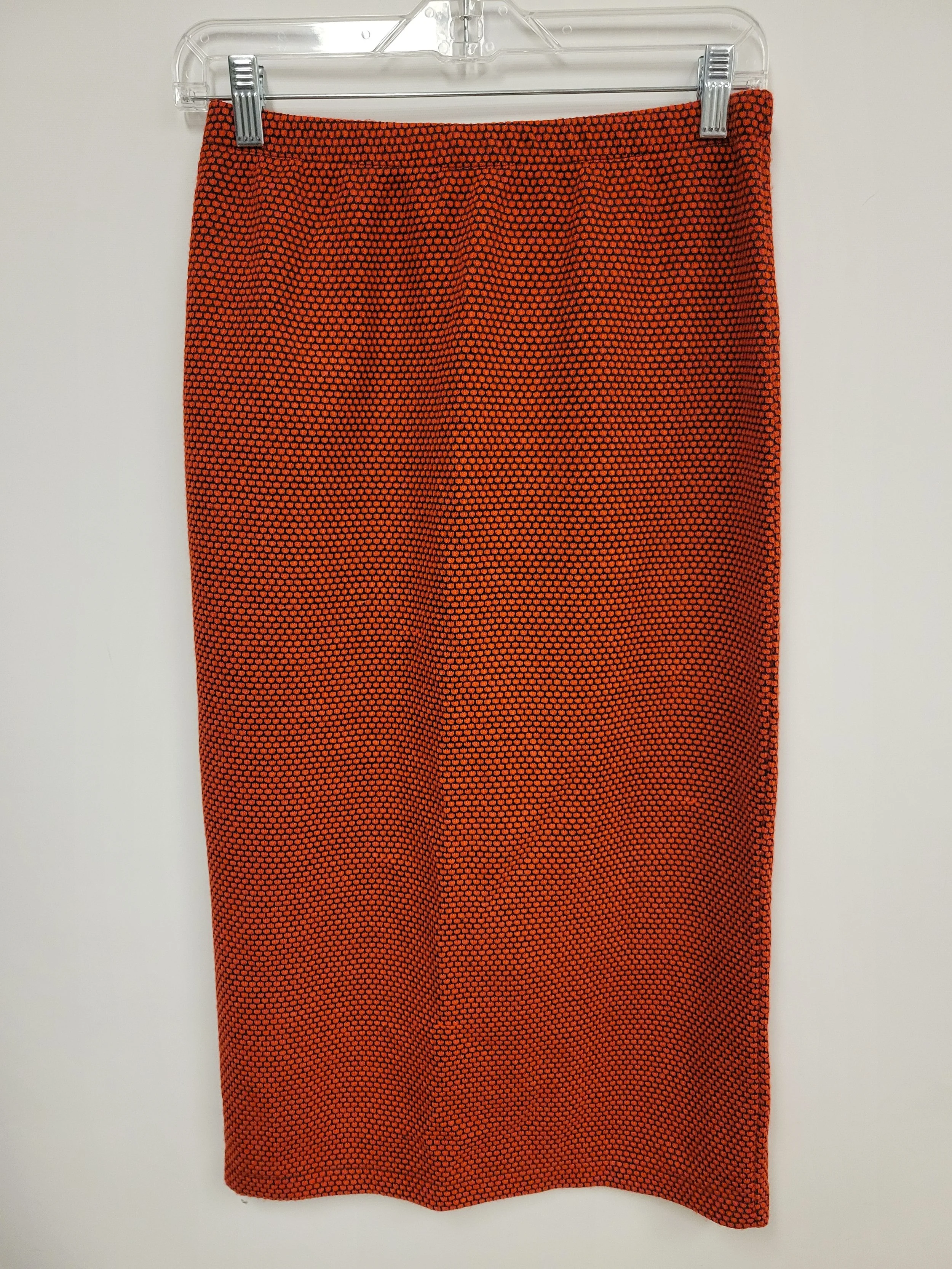 Jupe longue en tricot orange et noir, STUSSY, S