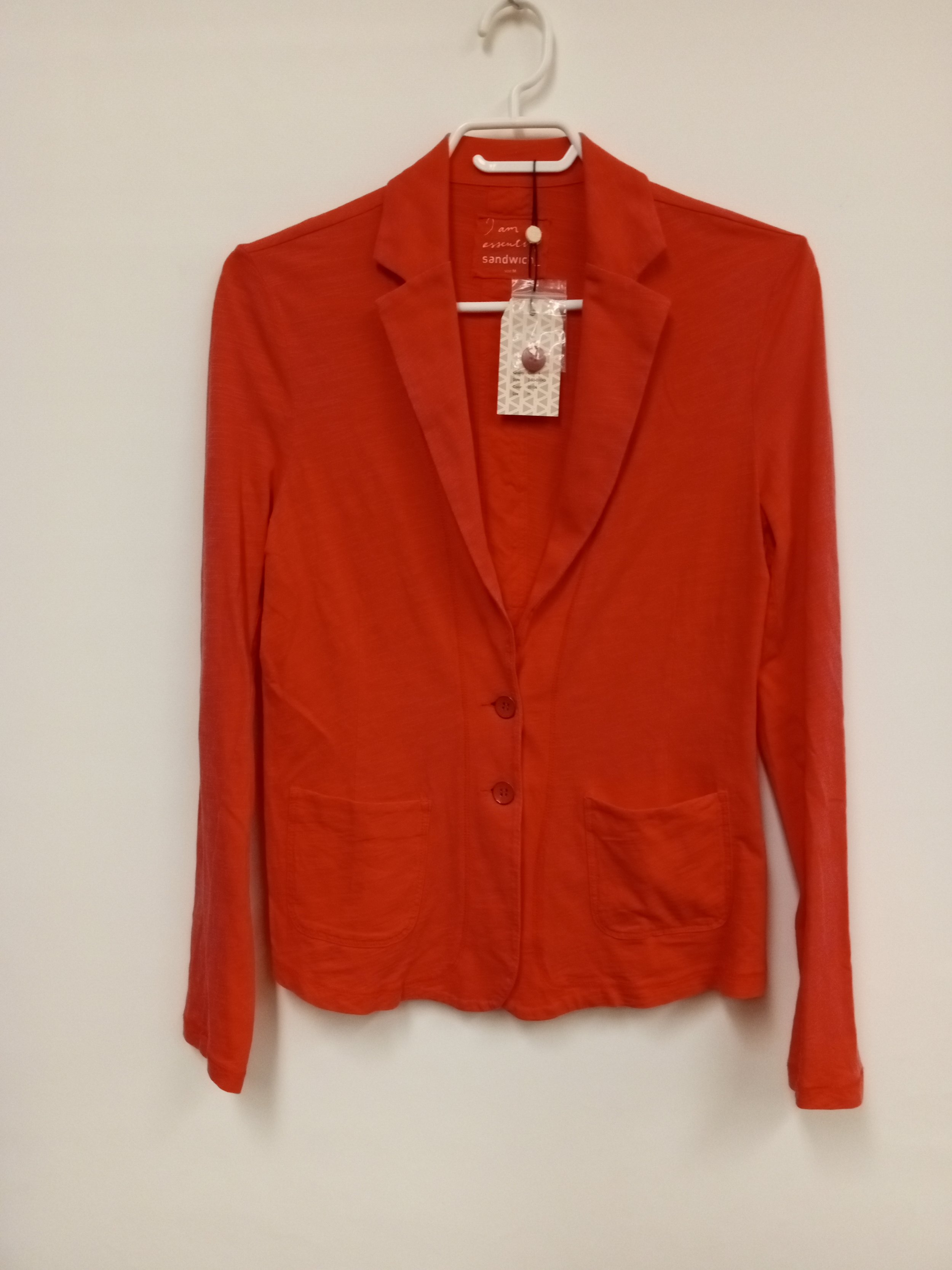 NEUF - Veston rose corail vibrant (100% Coton), SANDWICH, M