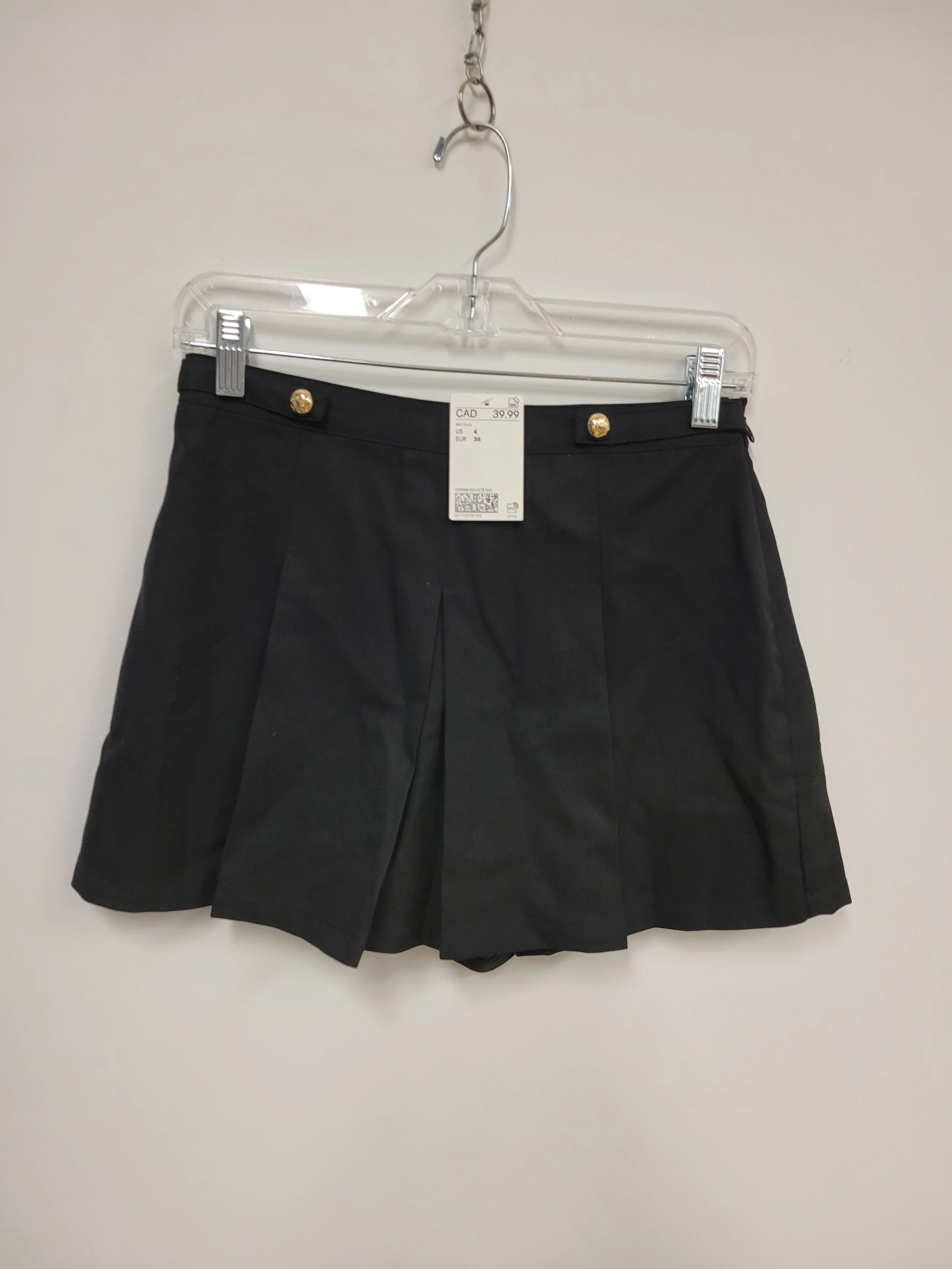 NEUF - Jupe-short noire plissée, H&M, taille 4