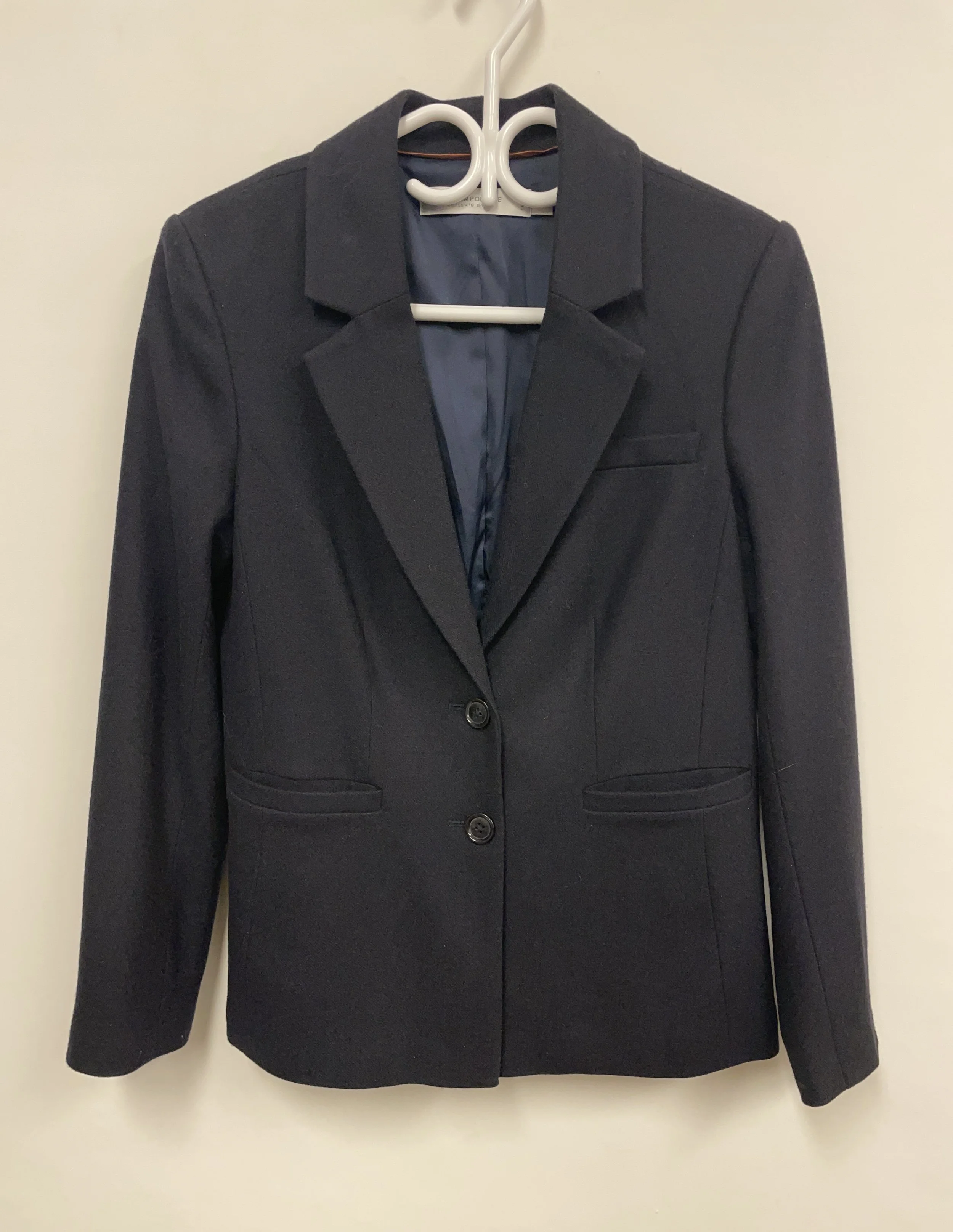 Veston noir en laine, CONTEMPORAINE SIMONS, taille 0.