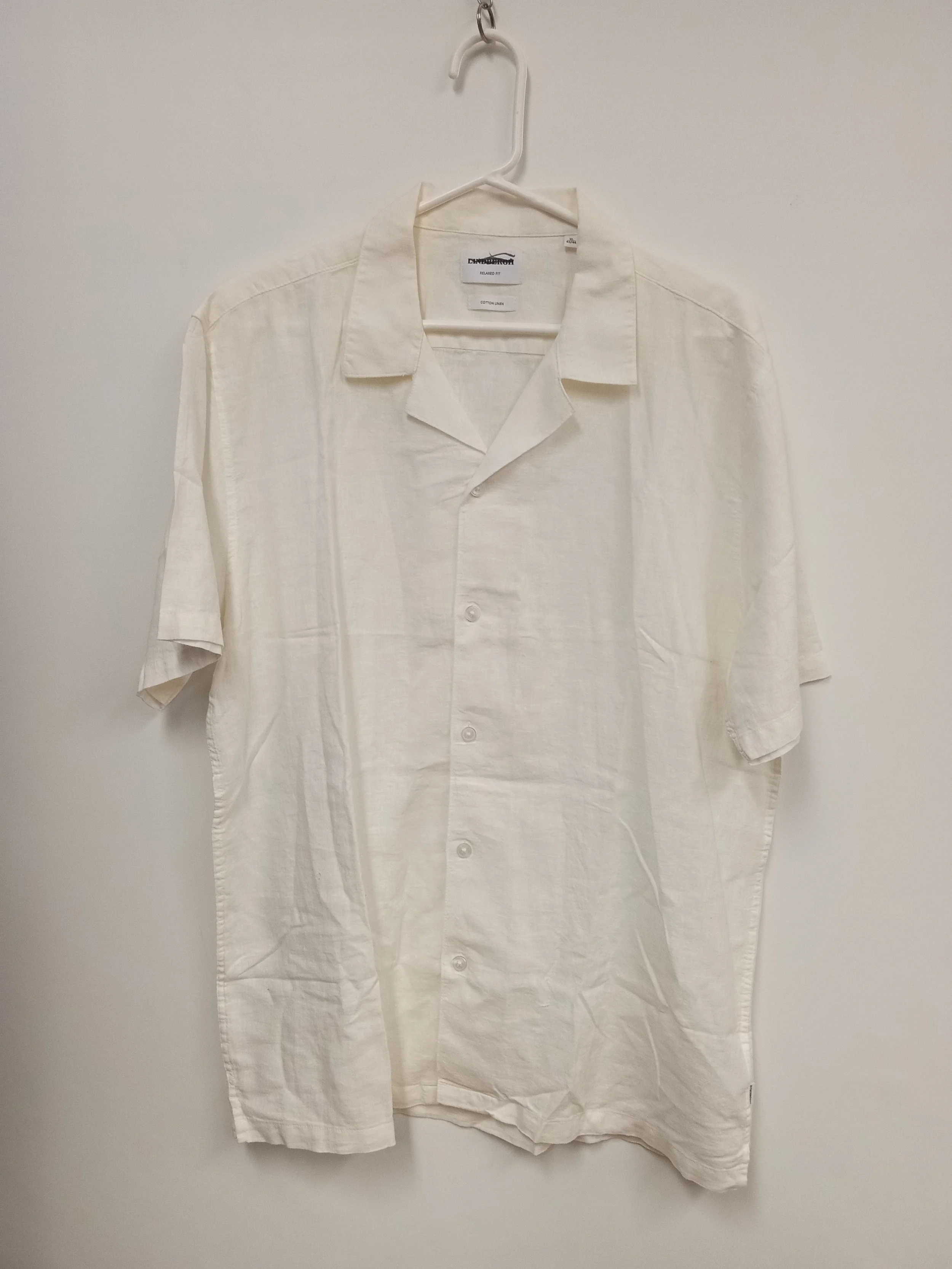 Chemise manches courtes, lin blanc, Lindbergh, Taille 44