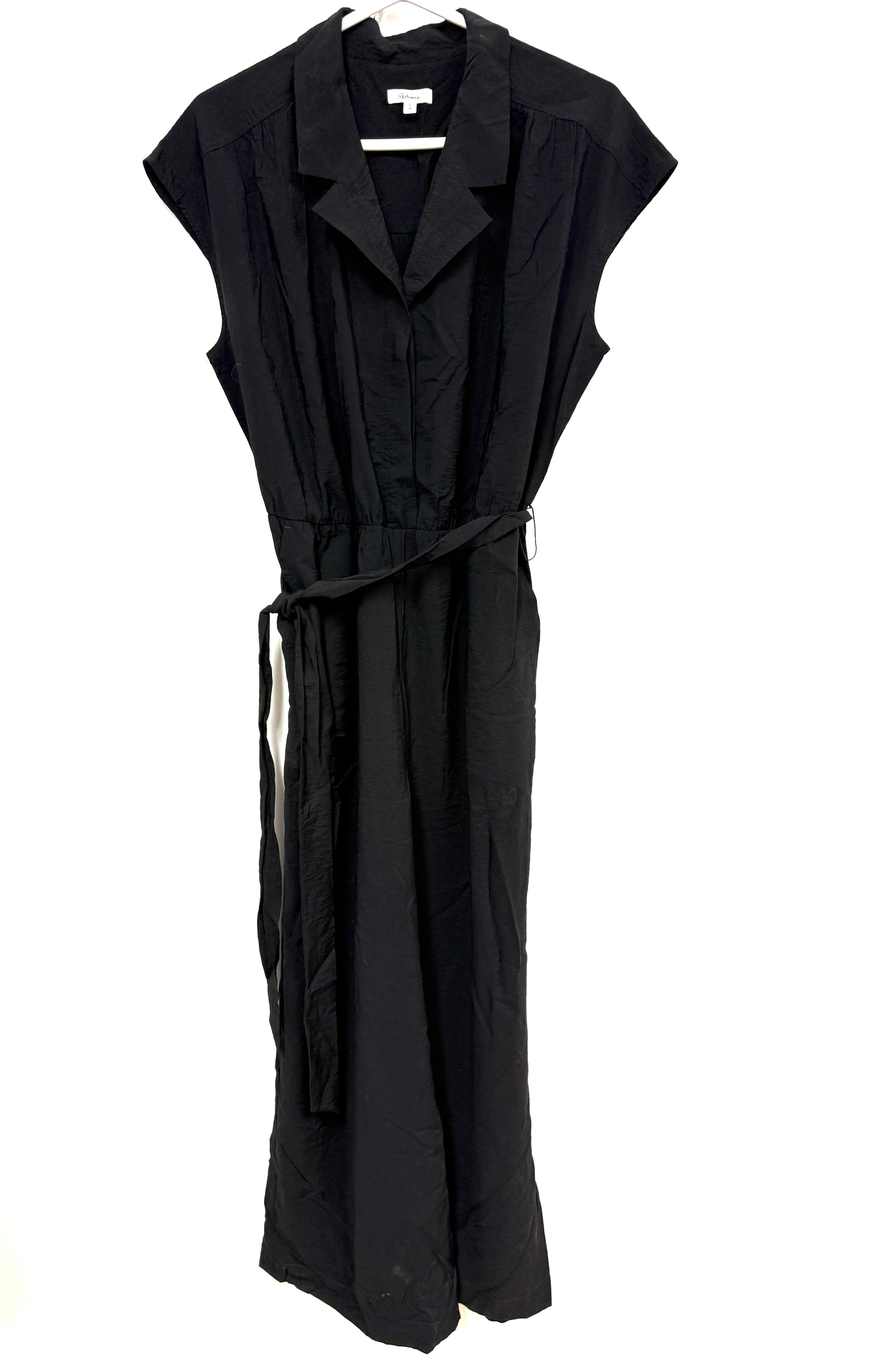Combinaison noire, pantalon long, deux poches, Reitmans, L