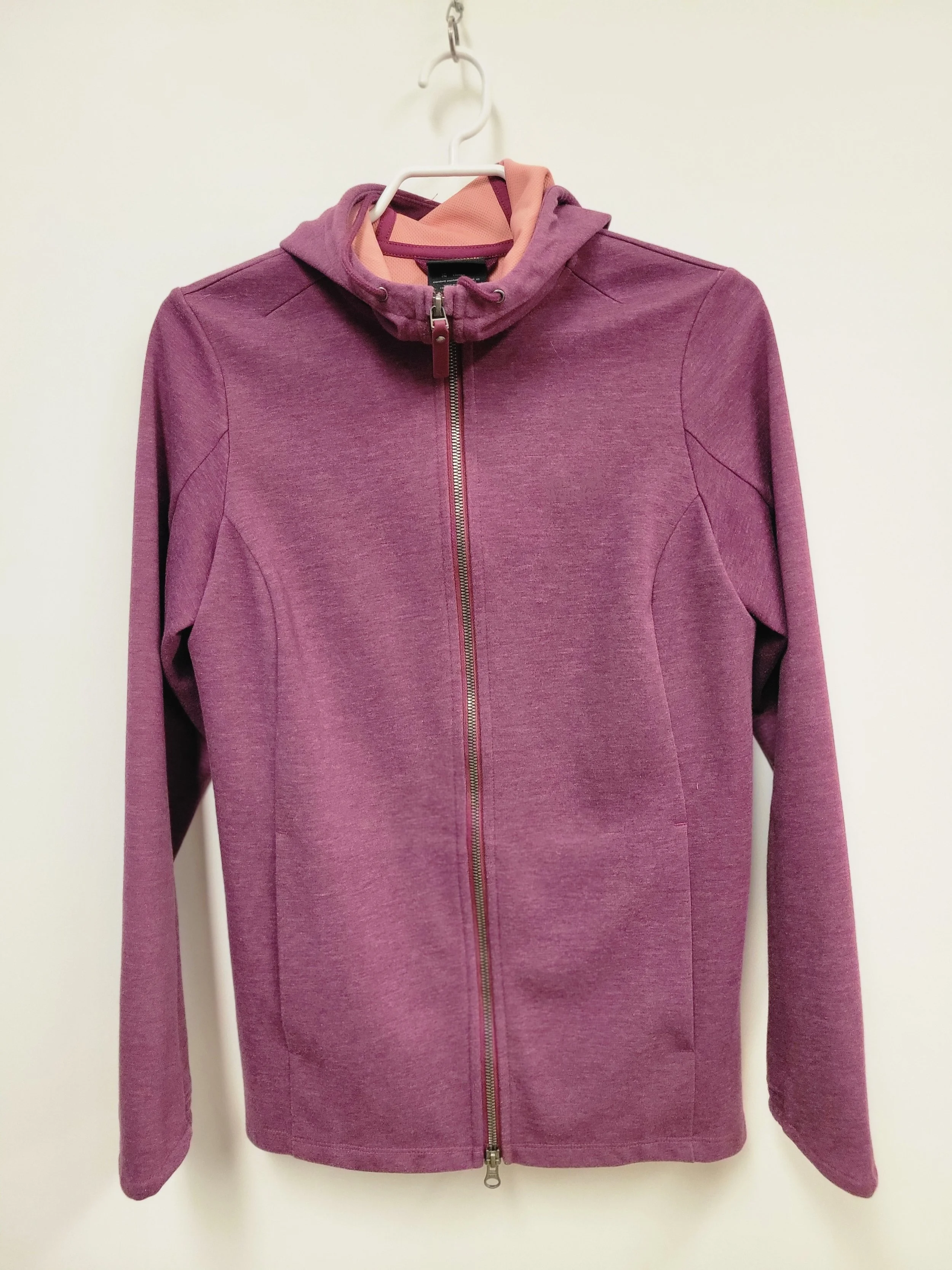 Chandail à capuchon avec fermoir, Polyester et coton, Cerise ave intérieur corail, JACK WOLFSKIN, M