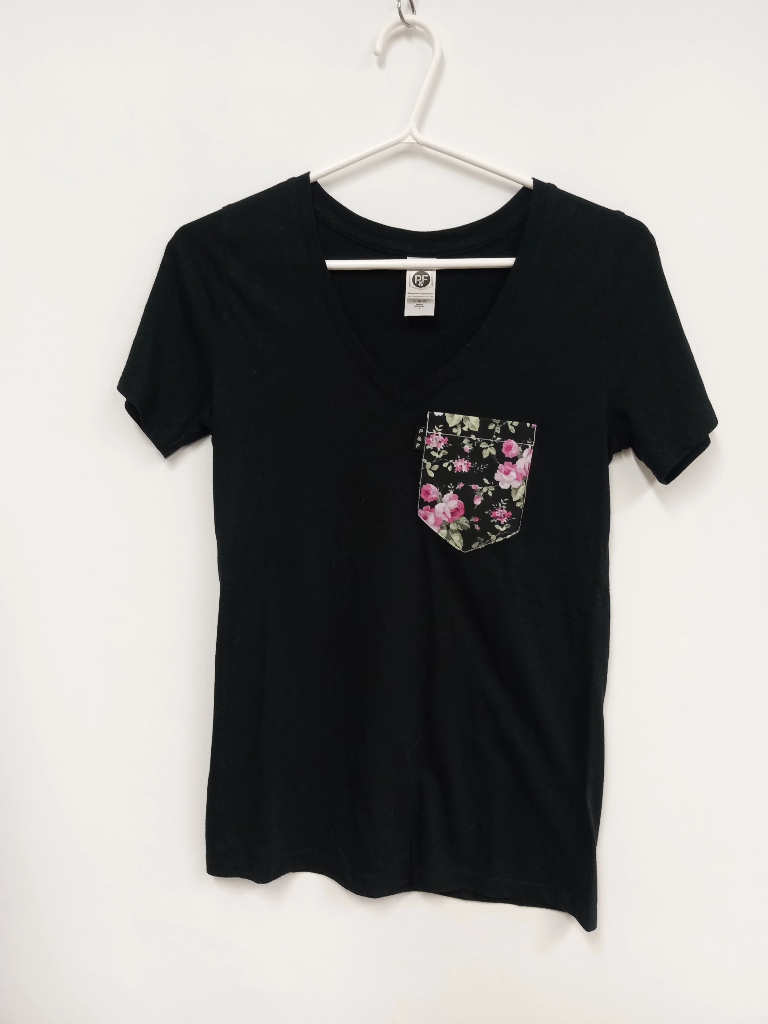 Haut manches courtes, noir, Poche & Fils, S