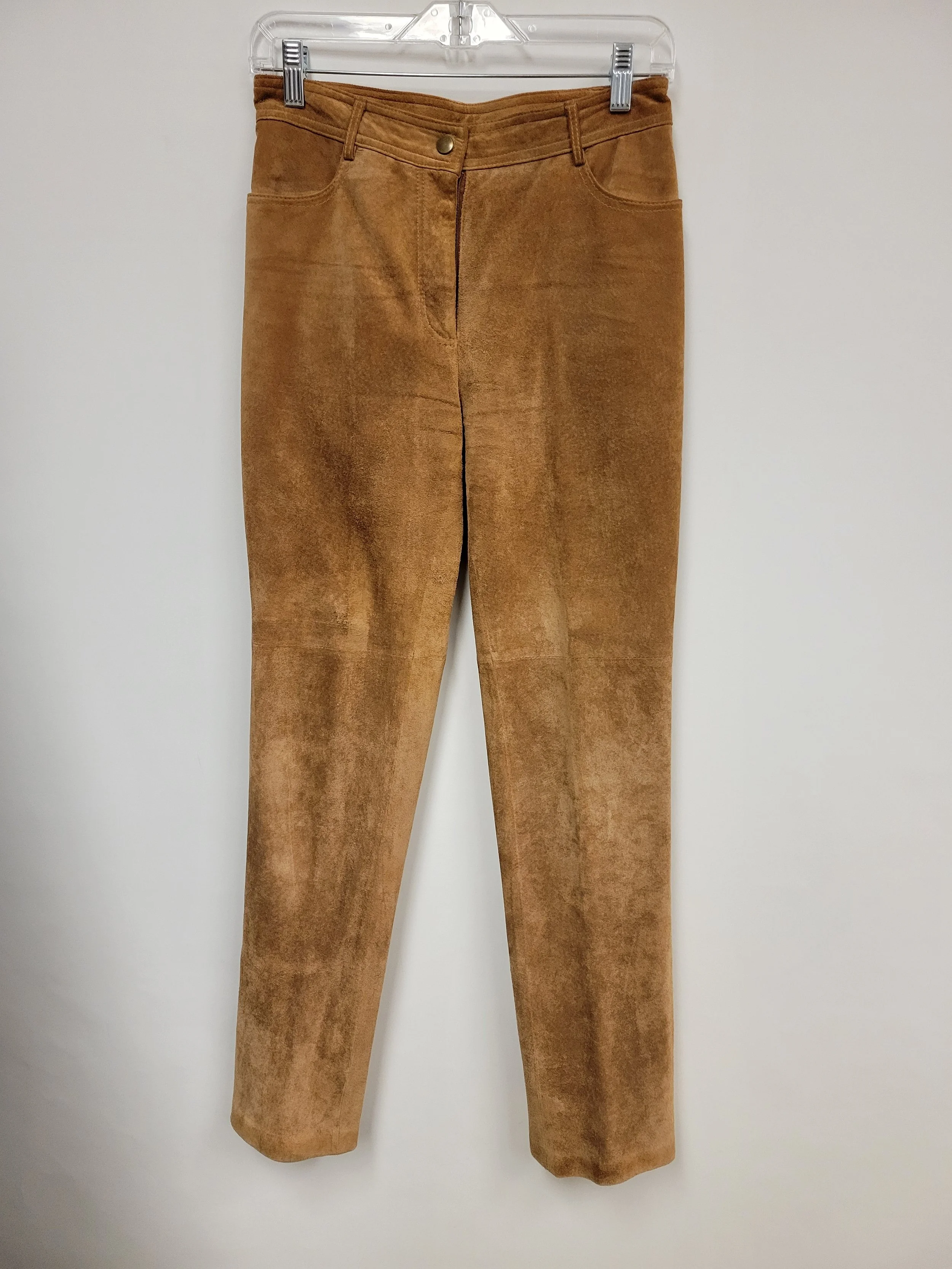 Pantalon en vrai suède, brun pâle, Danier, taille 2 (XS)