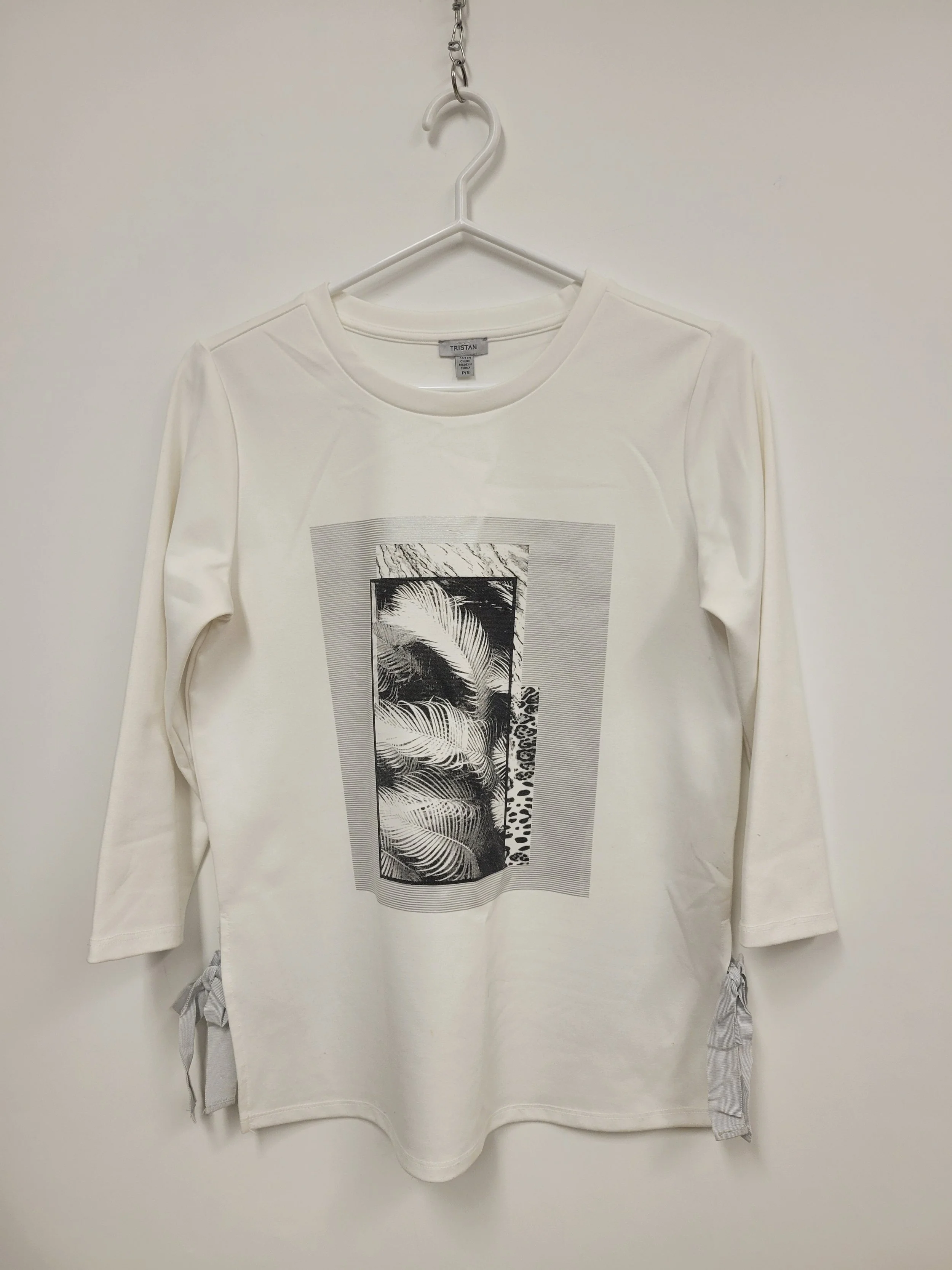 Gilet, crème avec motif devant, Tristan, S