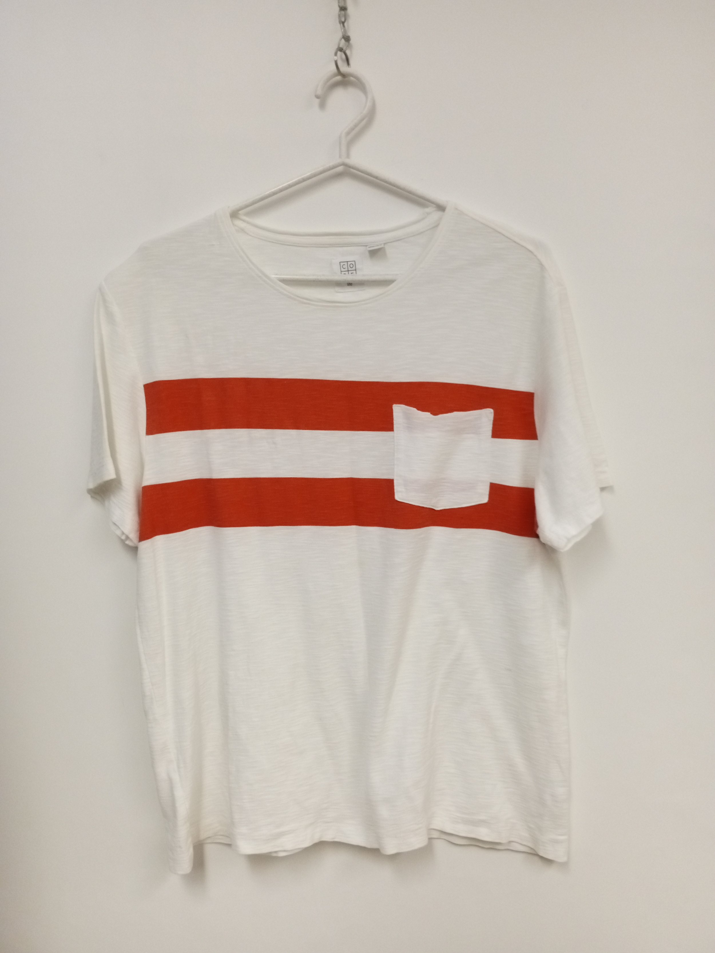 T-Shirt (100% coton), Blanc et rouge, CORE LIFE, M