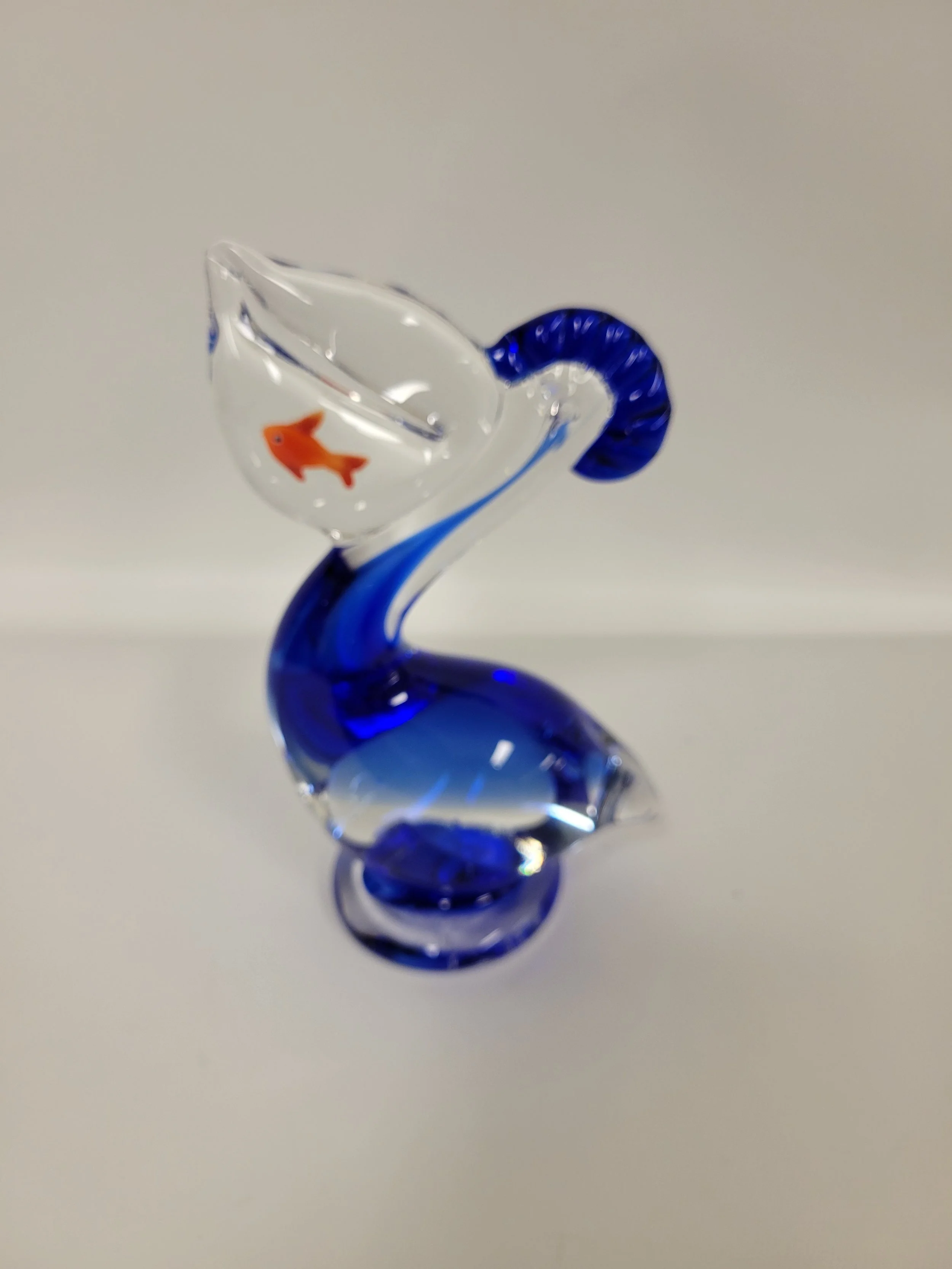 Pélican en verre soufflé