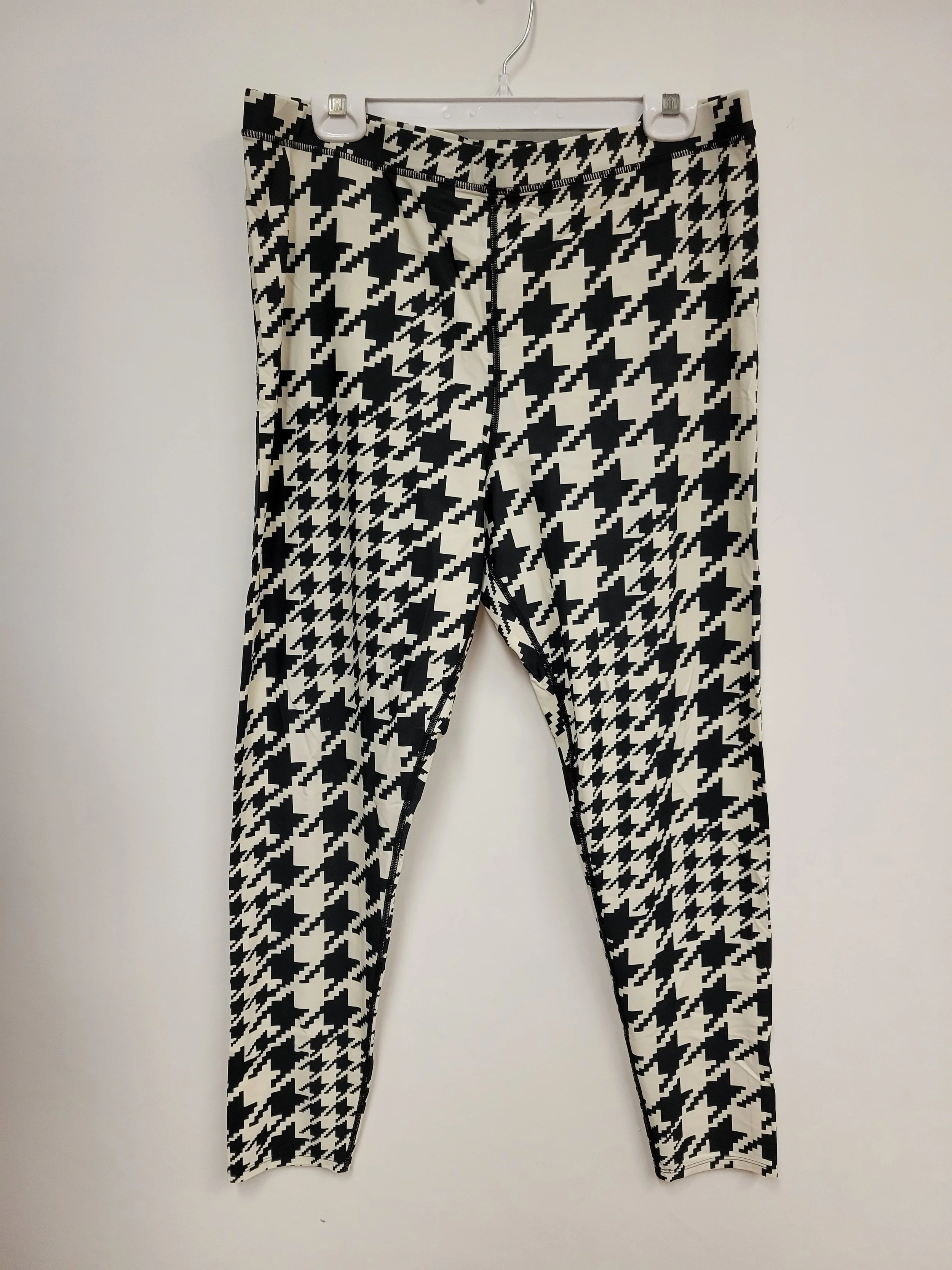 Legging sport pied-de-poule noir et blanc, H&M, XXL