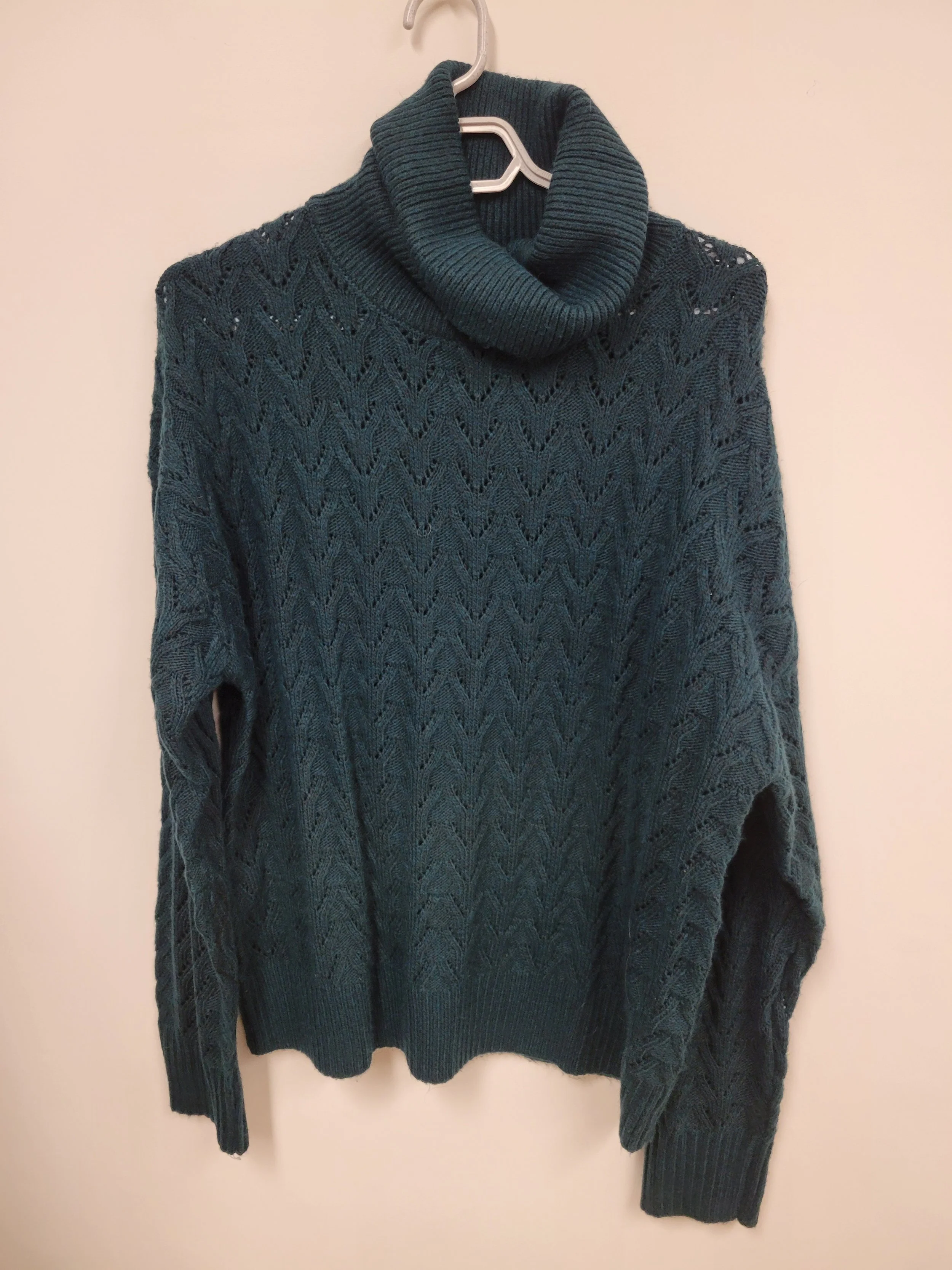 laine manche longue vert foncé, X denver hayes, taille M