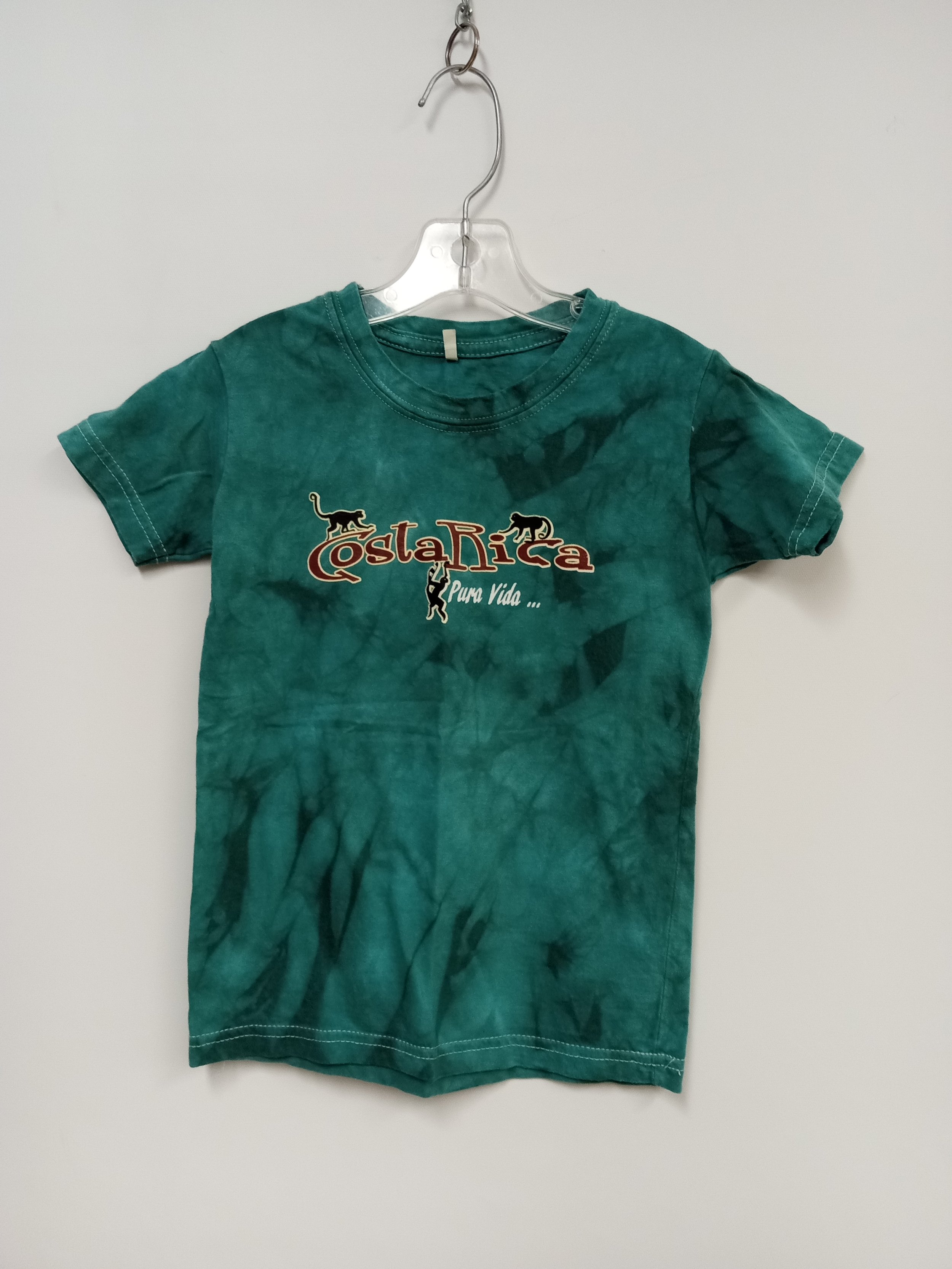 T-Shirt vert, Logo Costa Rica et singes, COSTA RICA, Taille 4