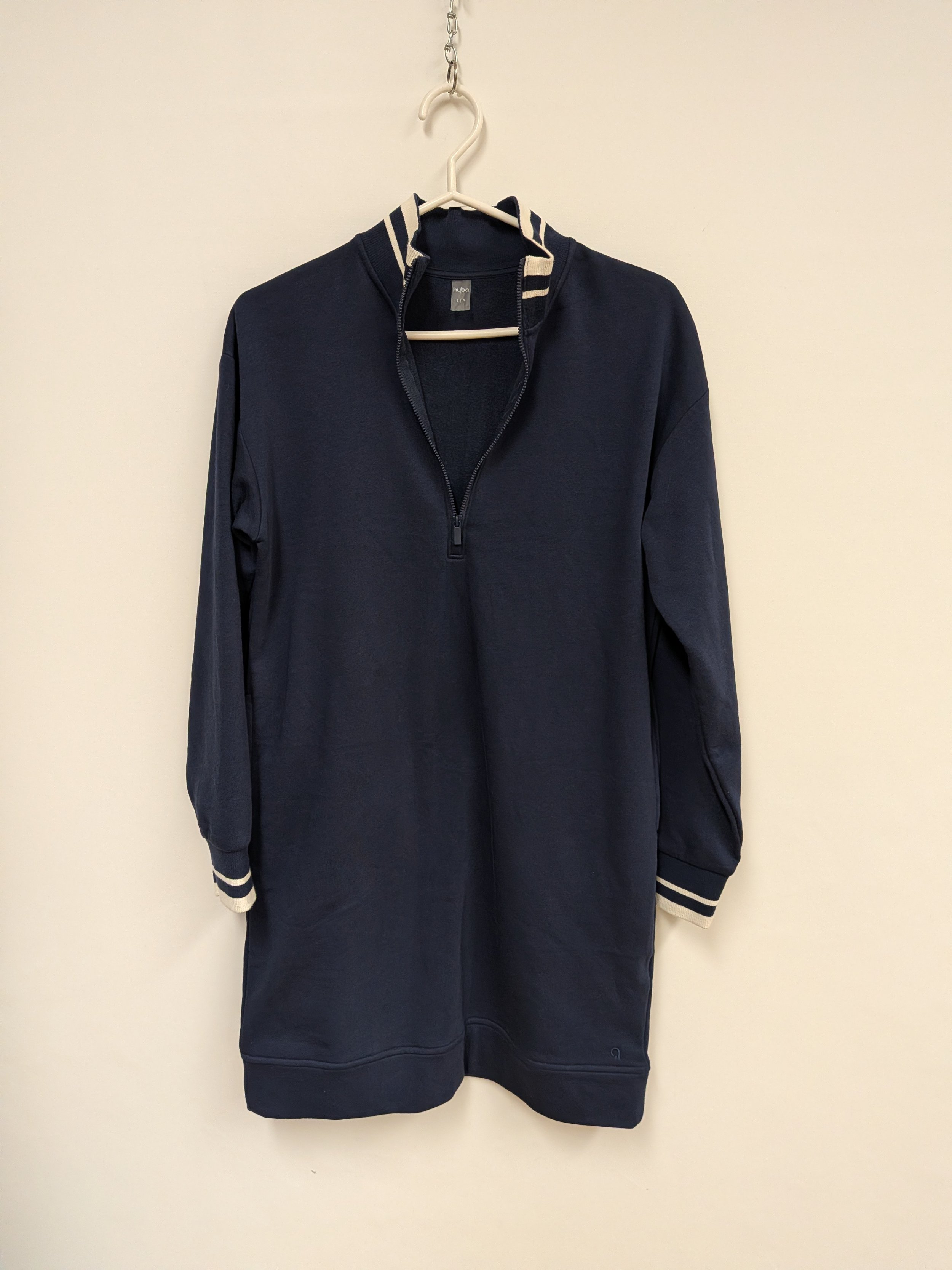 Robe coton ouaté, marine, Hyba, S
