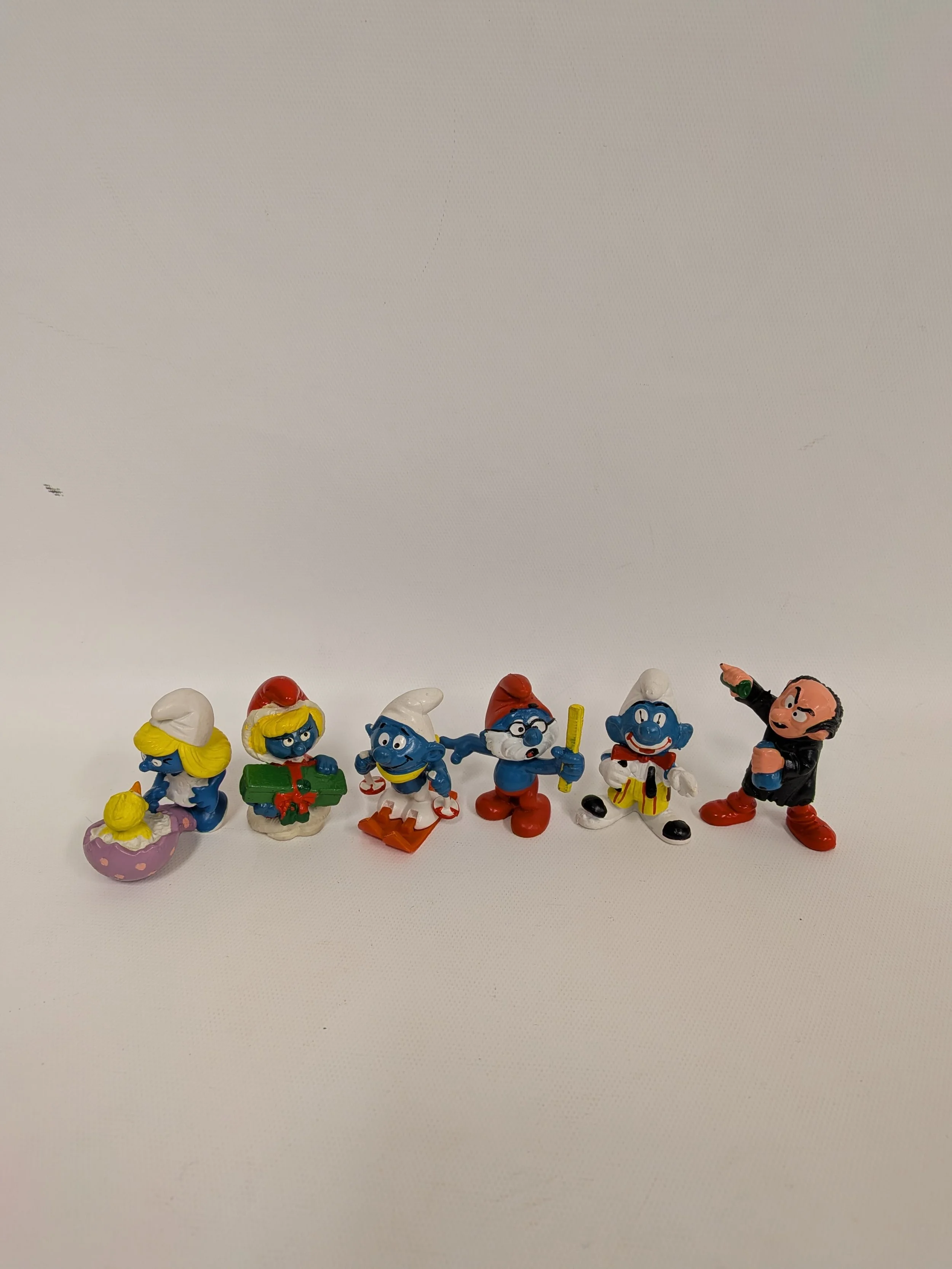 6 figurines schtroumpf, Gargamel, Chef schtroumpf et autres, Schleich