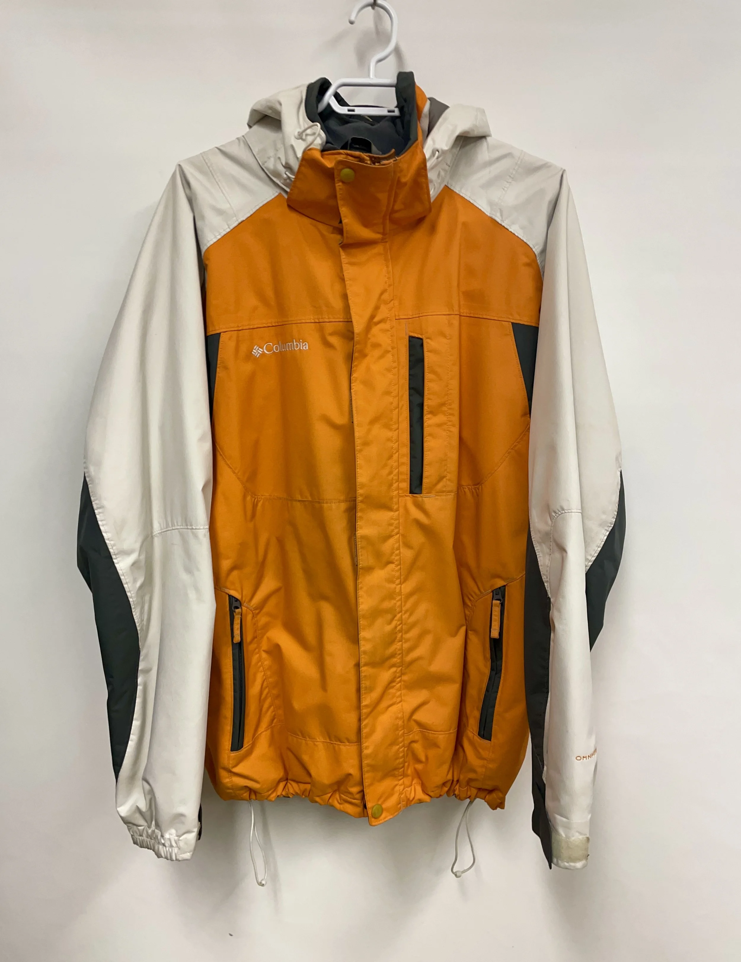Manteau de ski orange et beige, COLUMBIA, taille L.