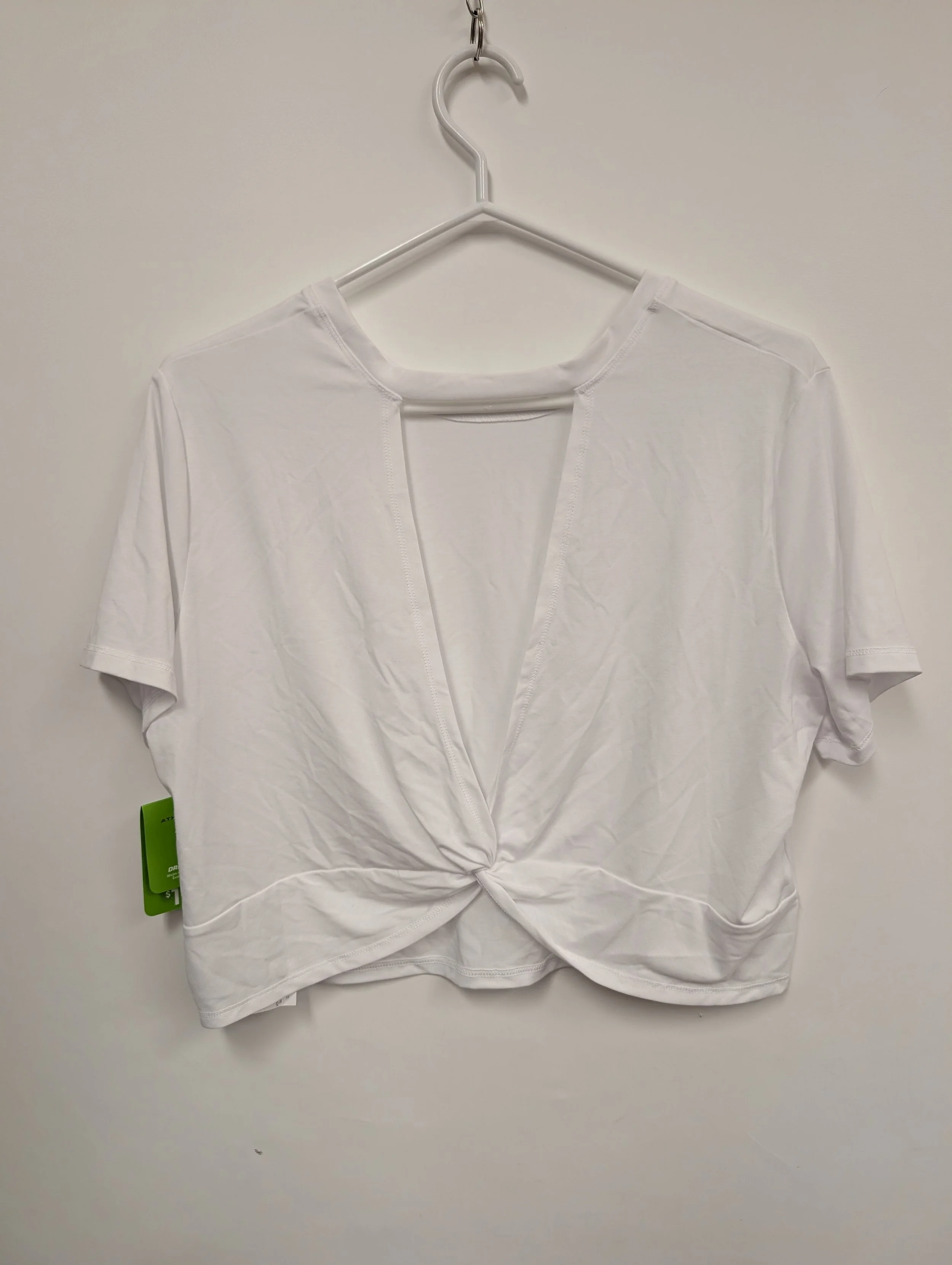 chandail sport, blanc, dos ouvert, NEUF, Athelic, S (fait oversize)