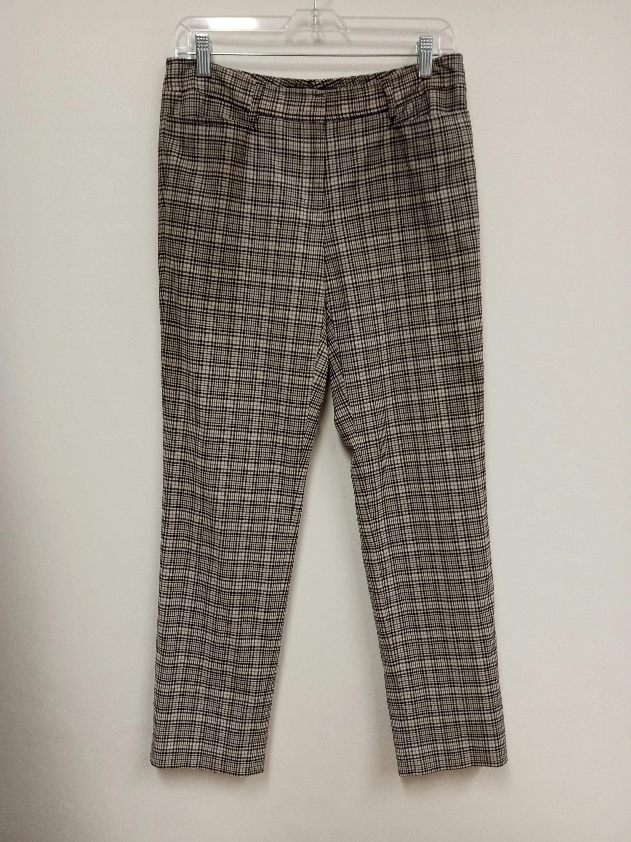Pantalon gris, carreaux gris et noir, léger et fin, 44% laine, Tristan, taille 8