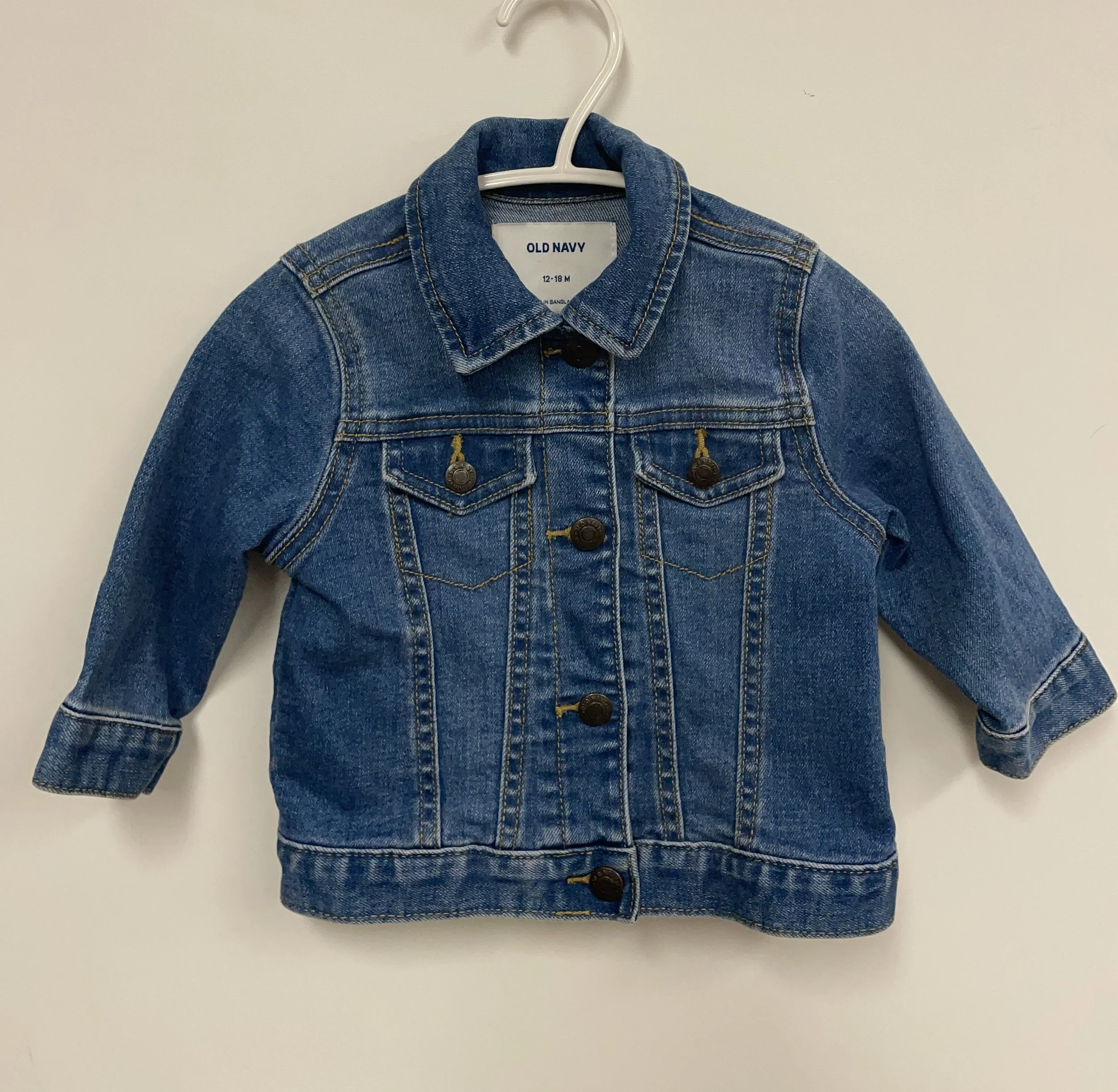 Blouson bleu en jeans, OLD NAVY, 12 à 18 mois.
