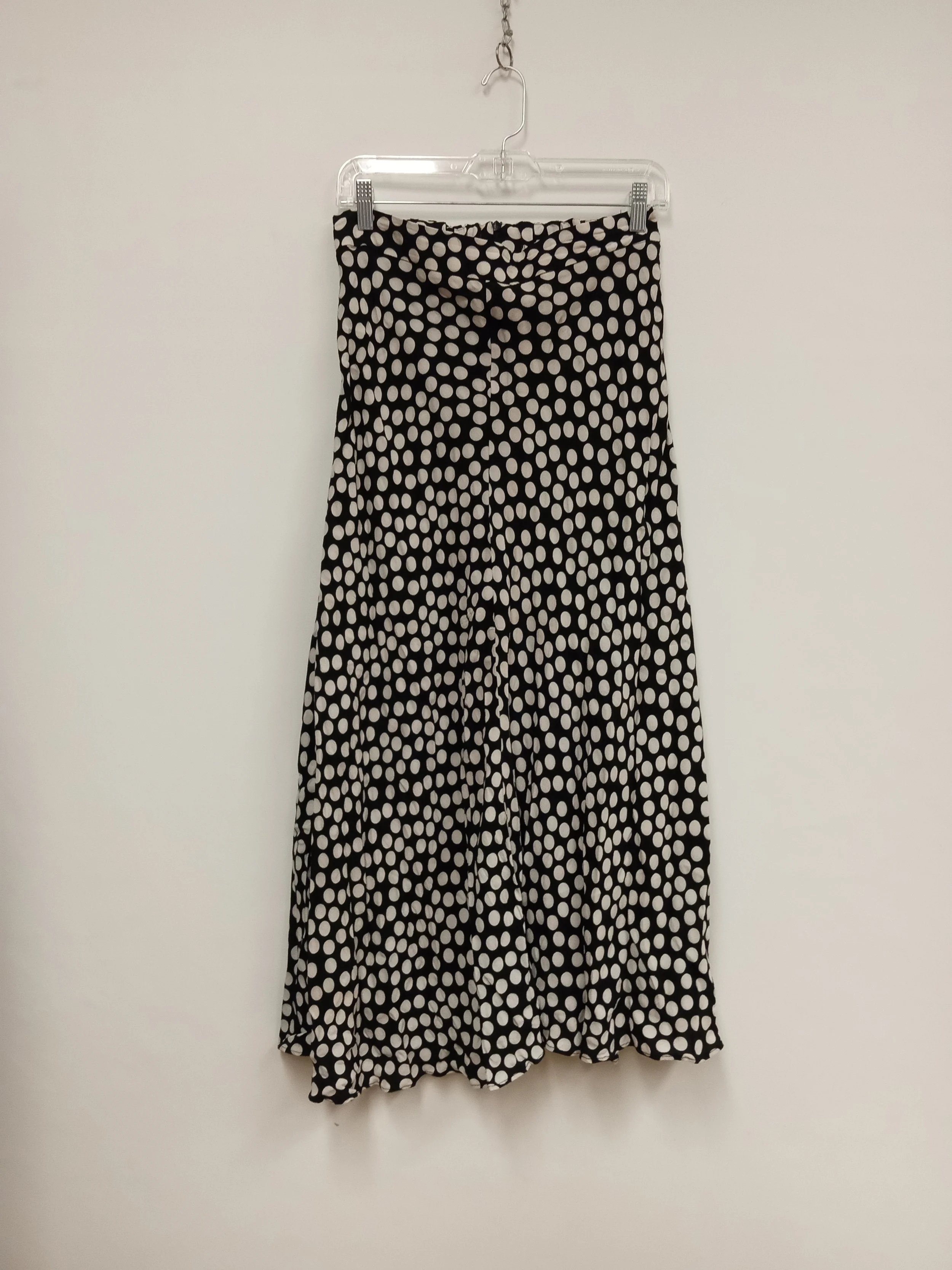 Jupe noire à pois ivoire, Zara, Taille L