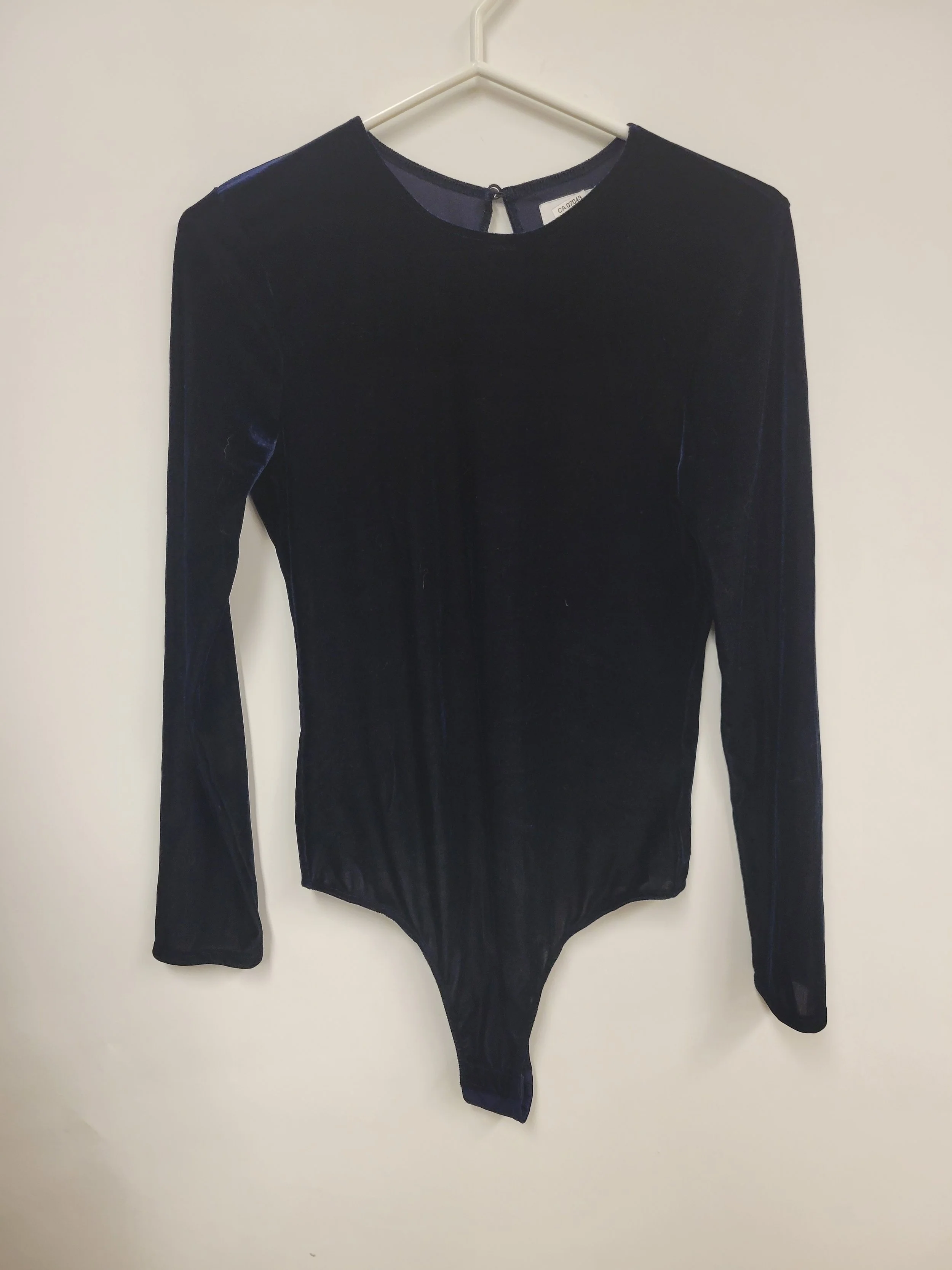 bodysuit en velours bleu nuit, misa, L