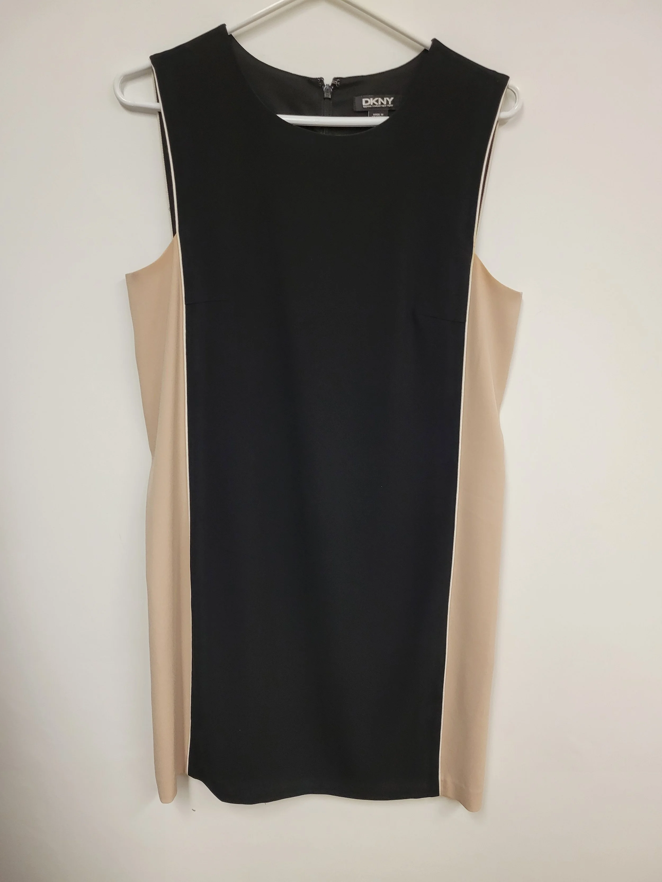 Robe noire et beige, DKNY, Medium