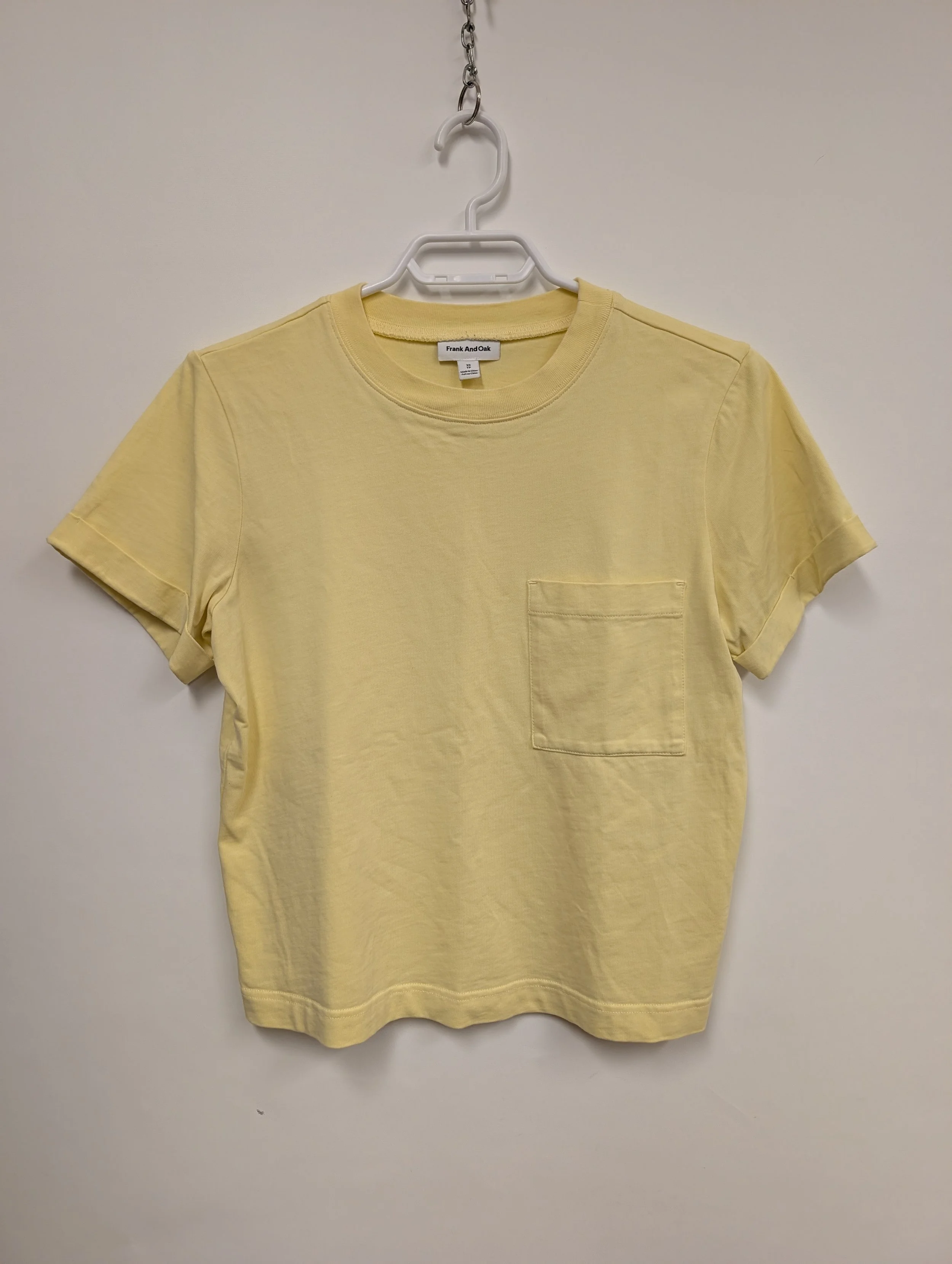 tshirt jaune avec poche, Frank and Oak, XS