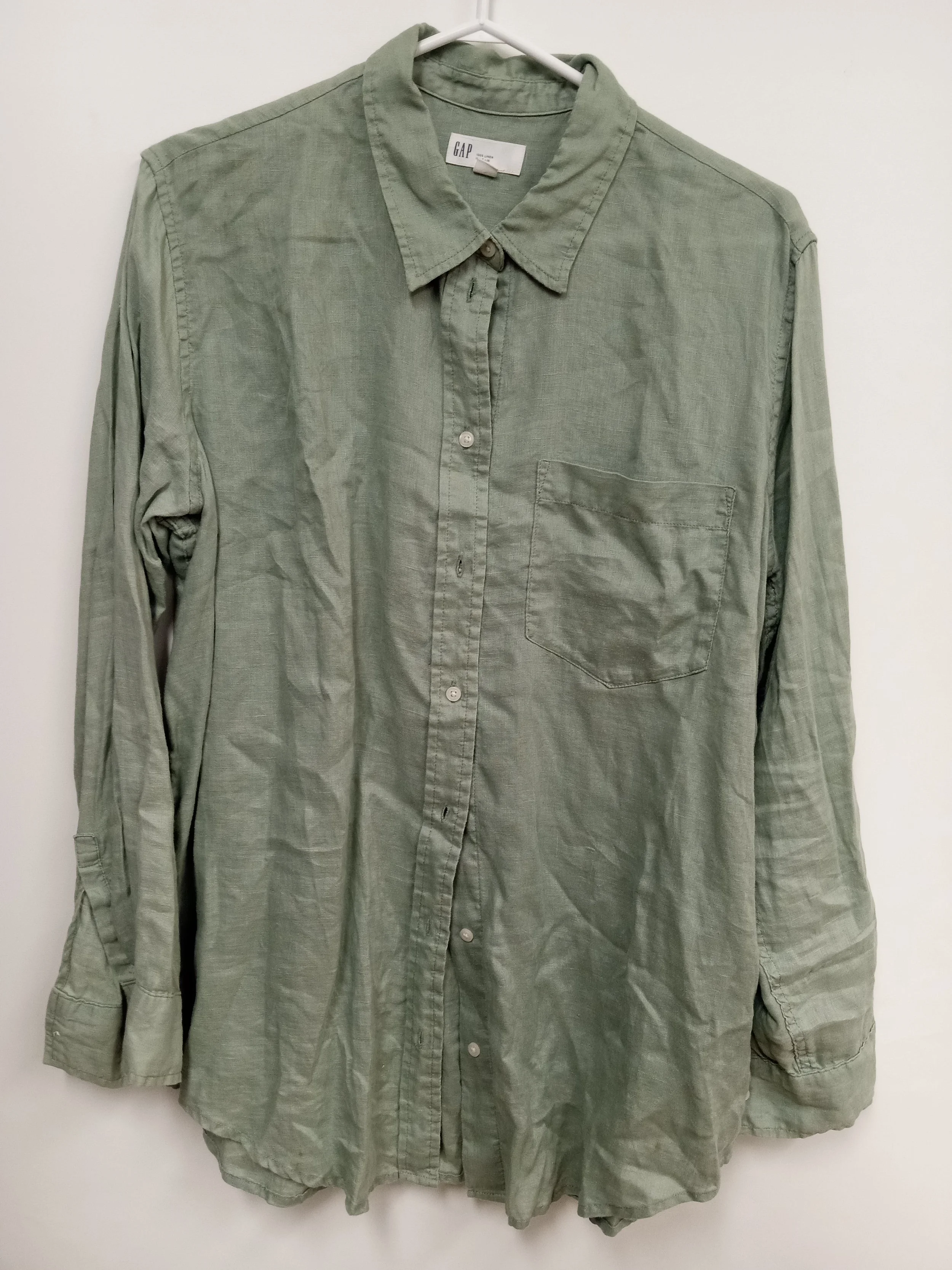 Flanelle sauge en 100% lin, GAP, L