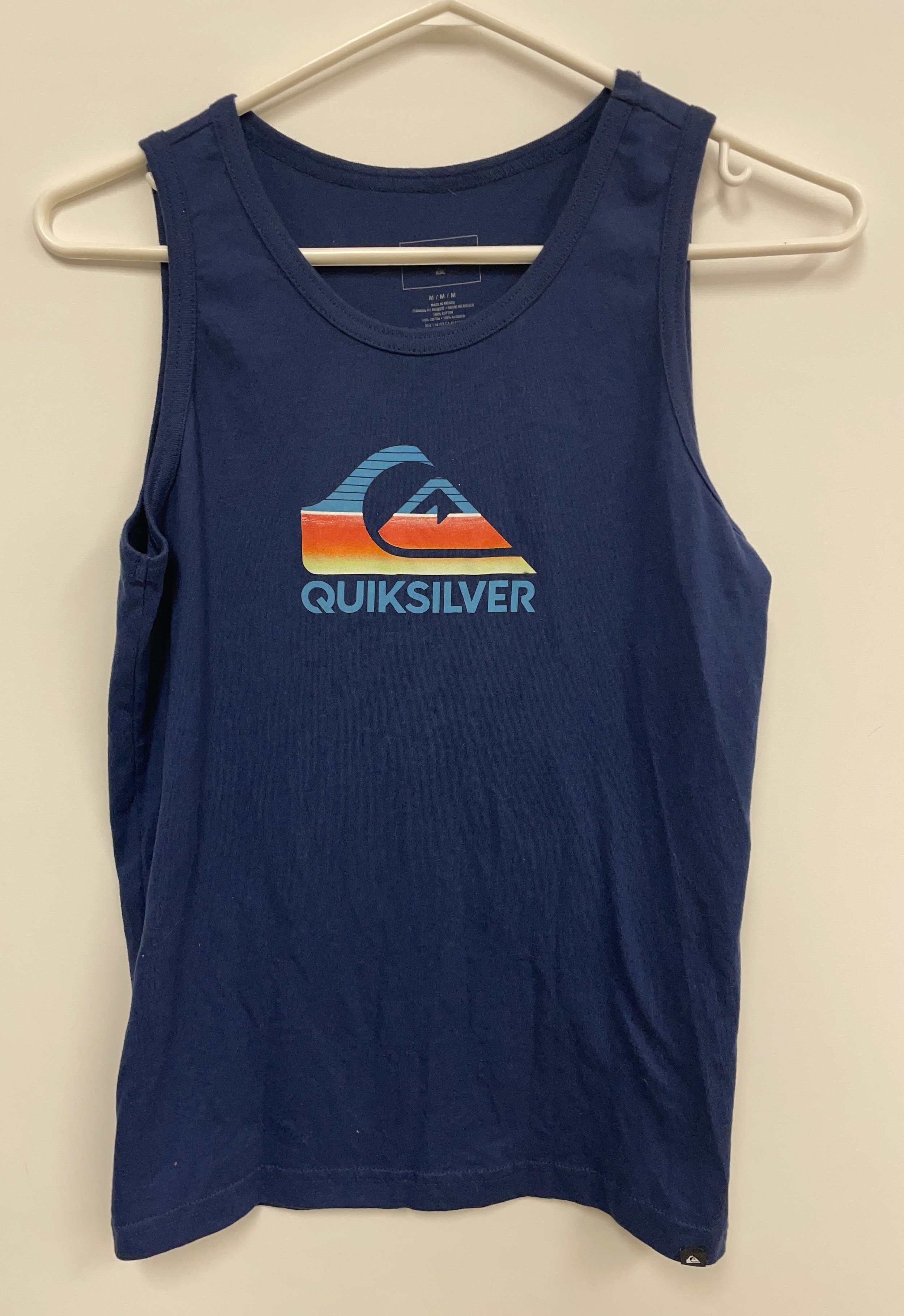 NEUF, camisole bleu marine, QUICK SILVIER, en coton, M (8 ans)